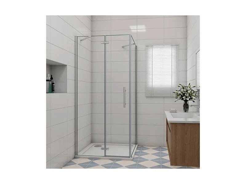 120x80x195cm Falttür Scharniertür Pendeltür Schwingtür Duschkabine Duschtür