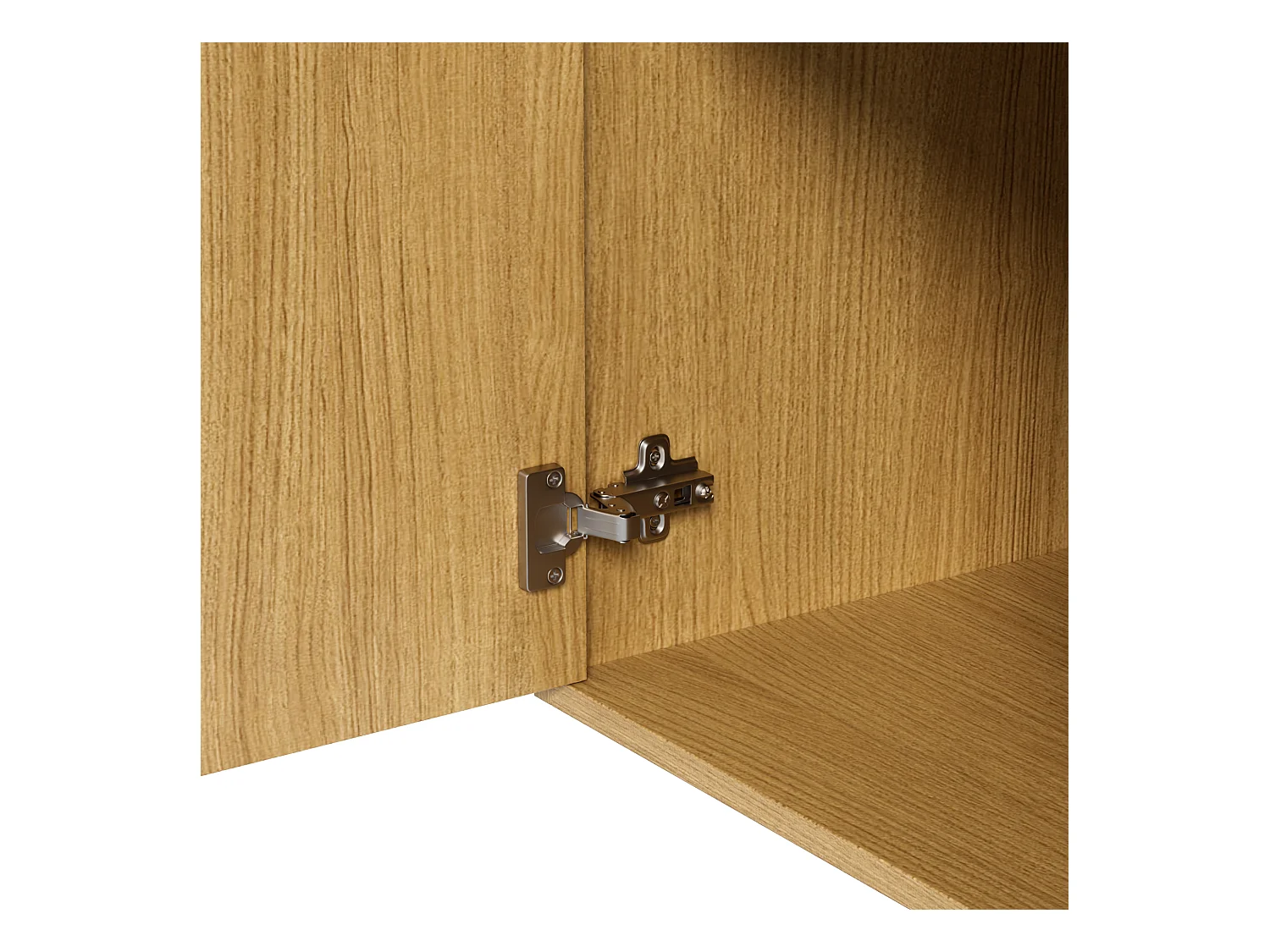 Inkomhal garderobeset 105x38x180 cm - met spiegel - met verstelbare haken - 2 lades en 1 deur - Natuur