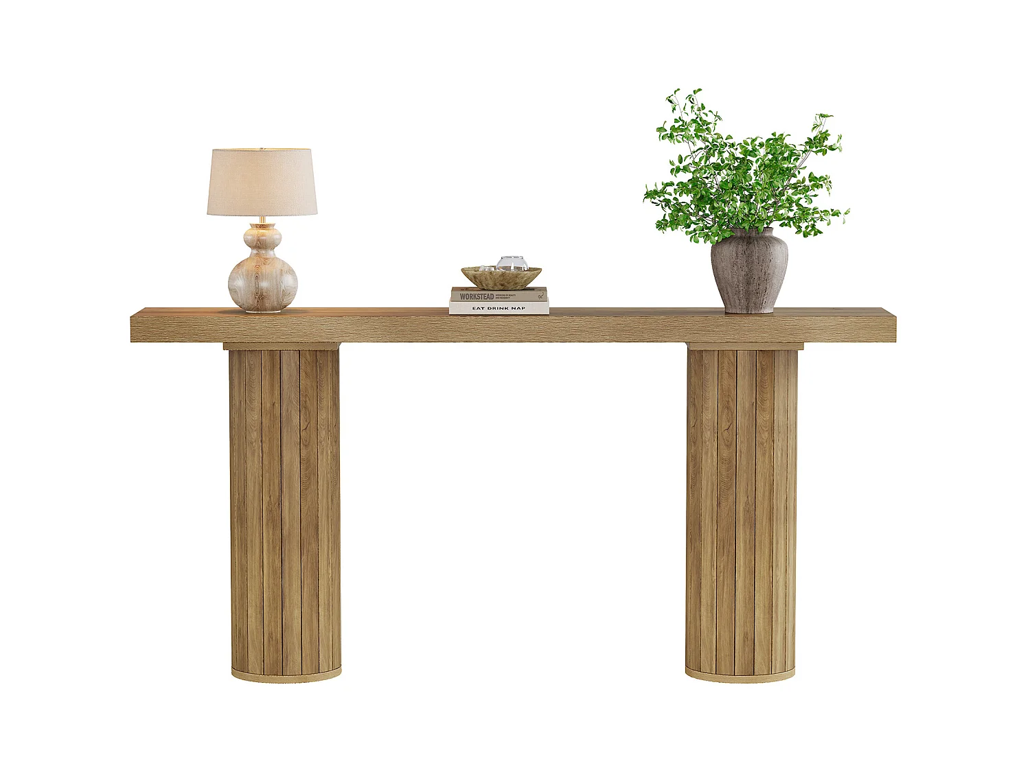 Table console extra-longue de 160 cm, table d'entrée rectangulaire, table de canapé derrière le canapé