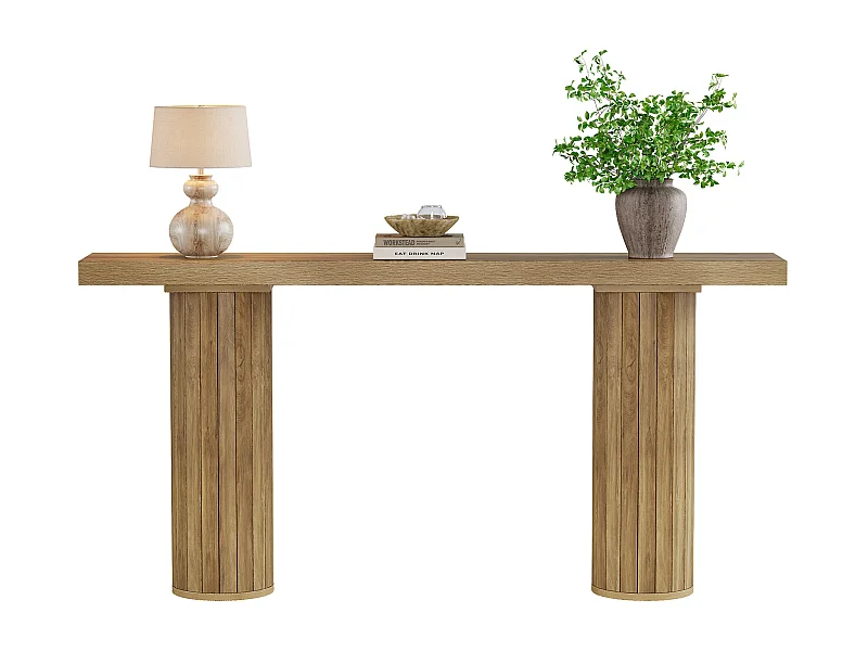 Table console extra-longue de 160 cm, table d'entrée rectangulaire, table de canapé derrière le canapé