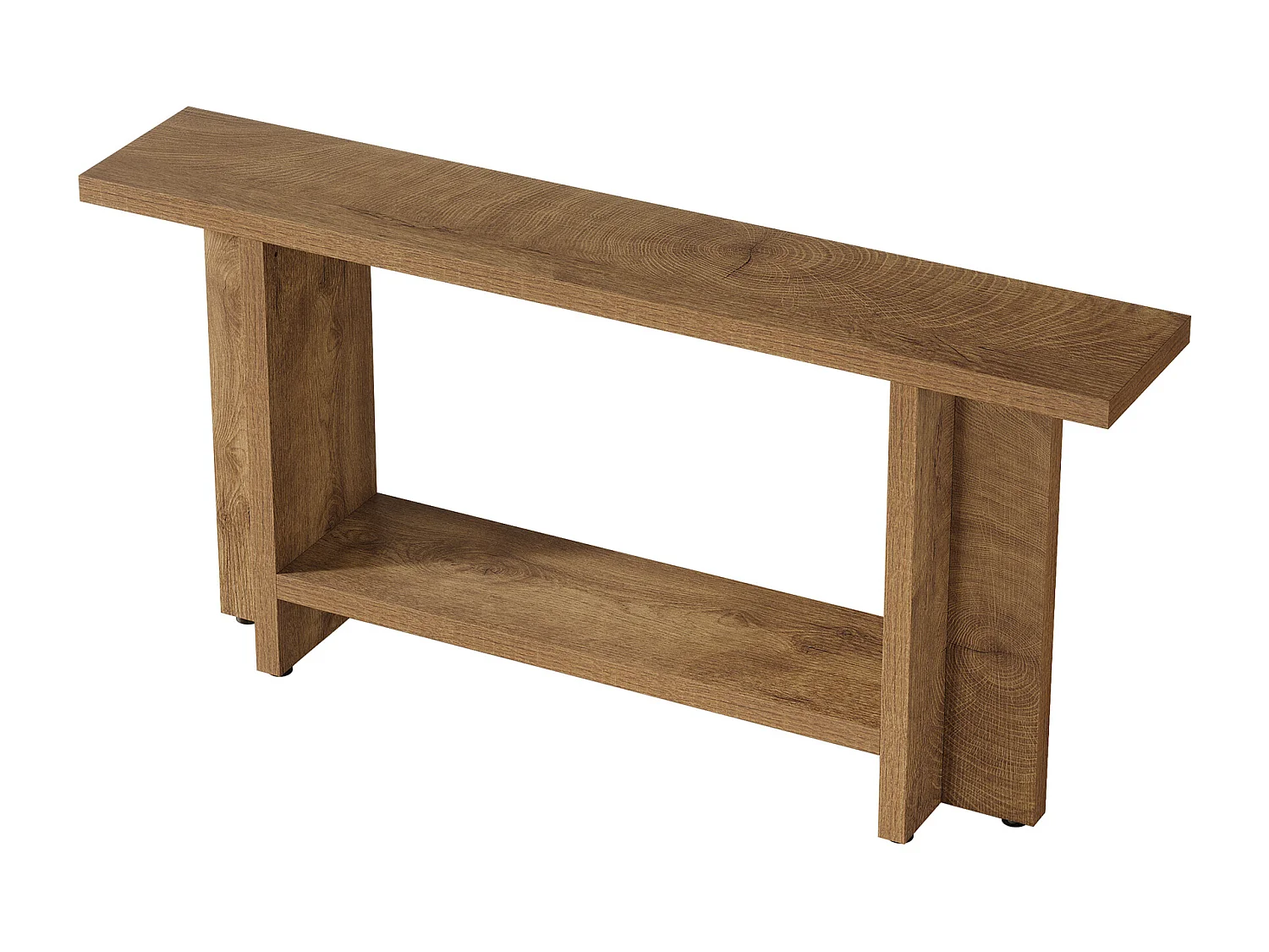 Console d'entrée de 150 cm, table de canapé longue et étroite à 2 niveaux derrière le canapé pour le salon