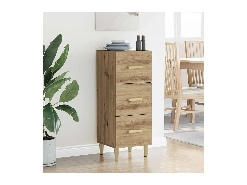 Buffet chêne artisanal 34,5 x 34 x 90 cm Bois d'ingénierie