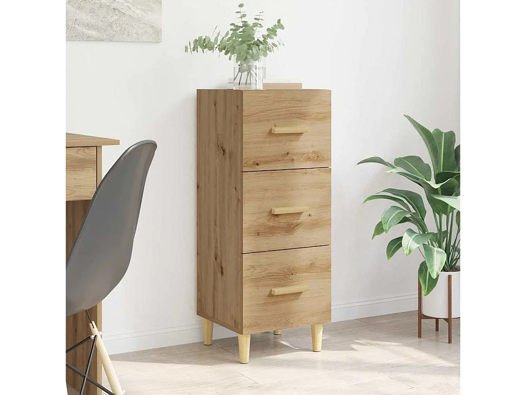 Credenza in rovere realizzata a mano 34,5 x 34 x 90 cm Legno ingegnerizzato