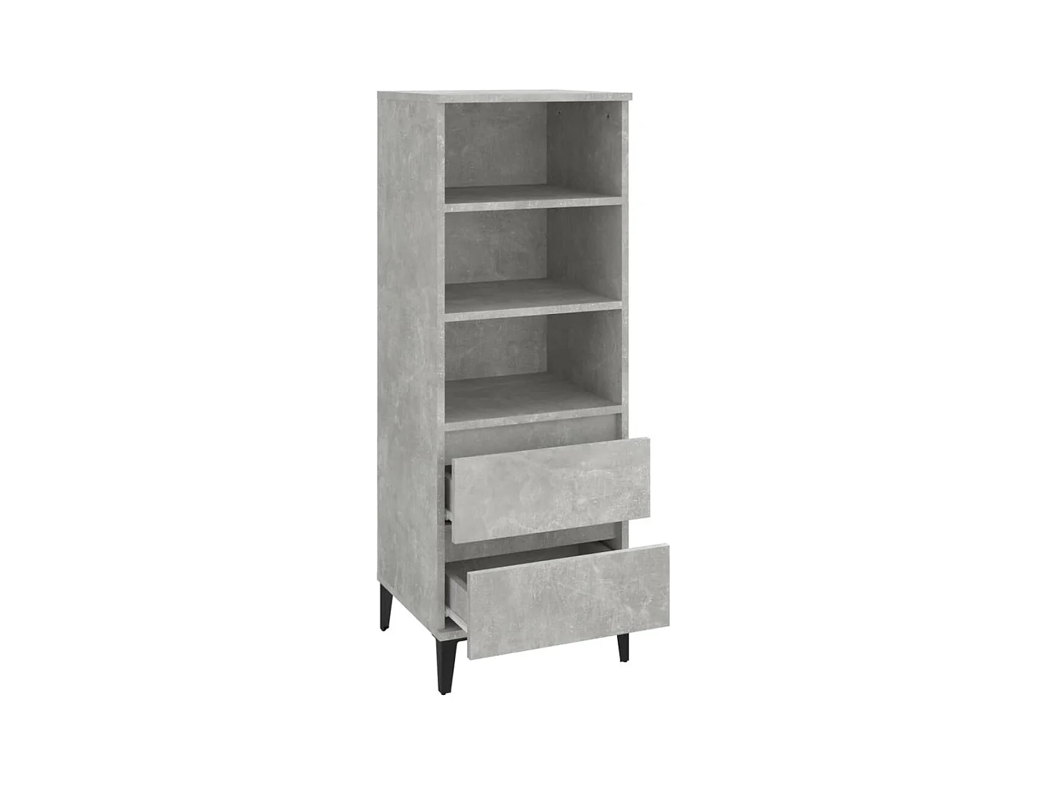 Hoge dressoir Betongrijs 40x36x110 cm Technisch hout