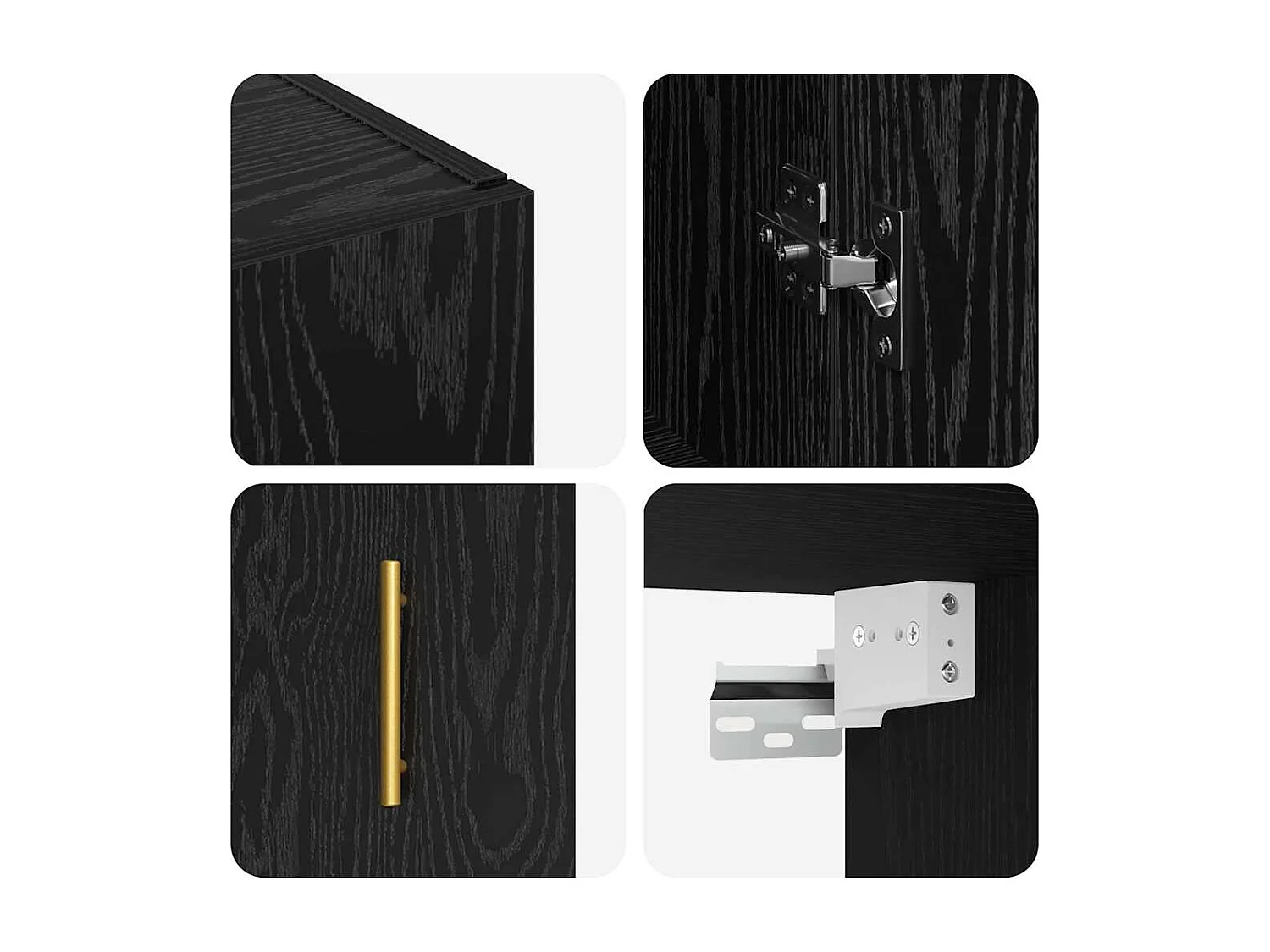 Armoires Murailles 2 pcs Chêne noir 69,5 x 34 x 90 cm