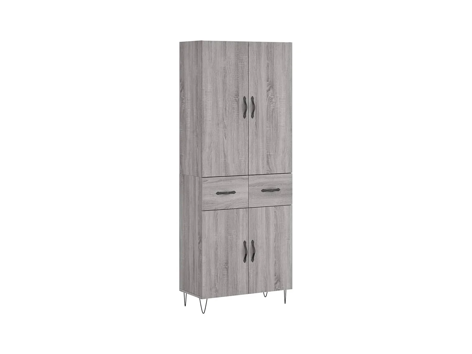 Buffet haut Sonoma gris 69,5x34x180 cm Bois d'ingénierie