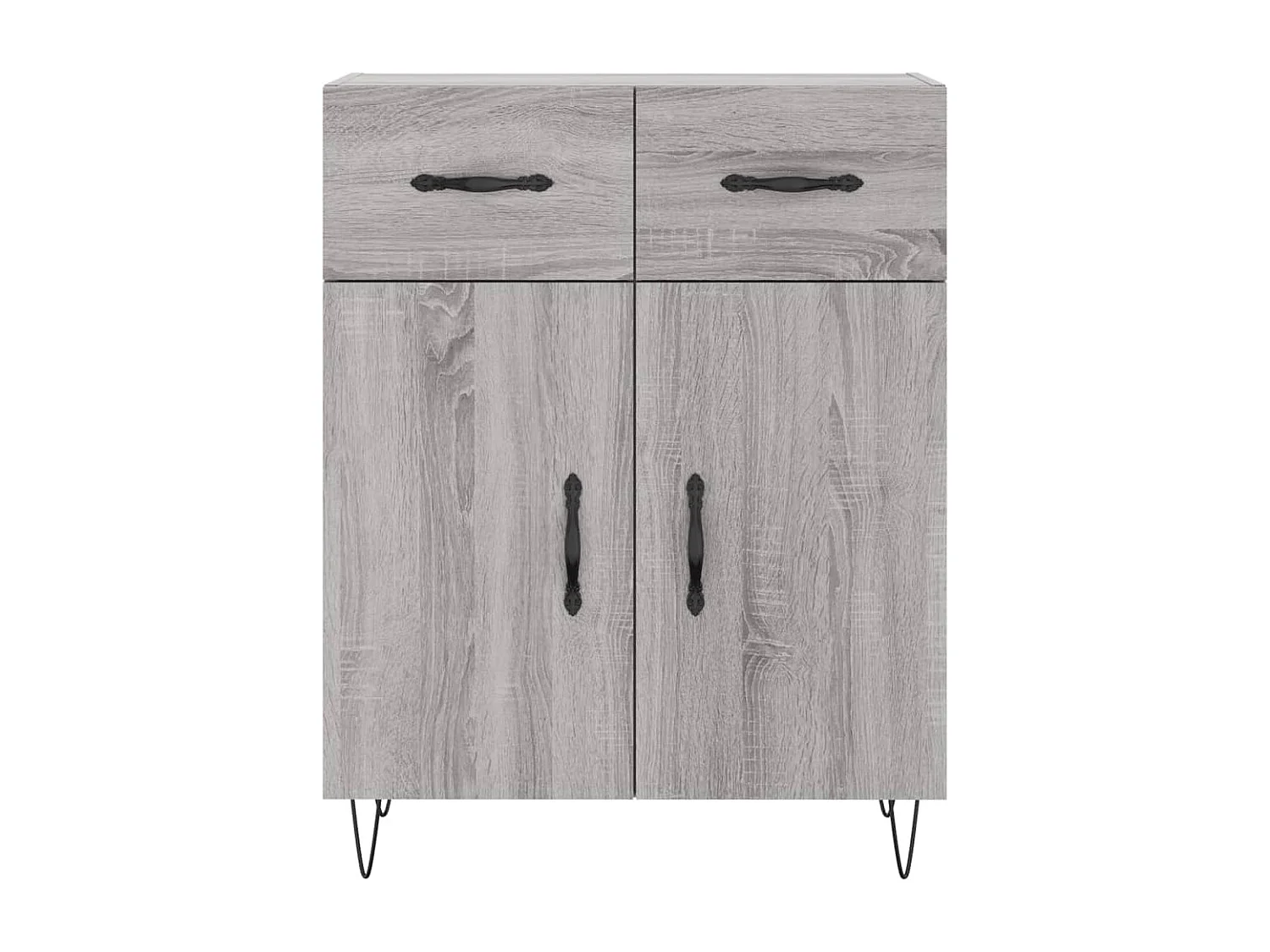 Credenza alta Sonoma grigia 69,5x34x180 cm Legno ingegnerizzato