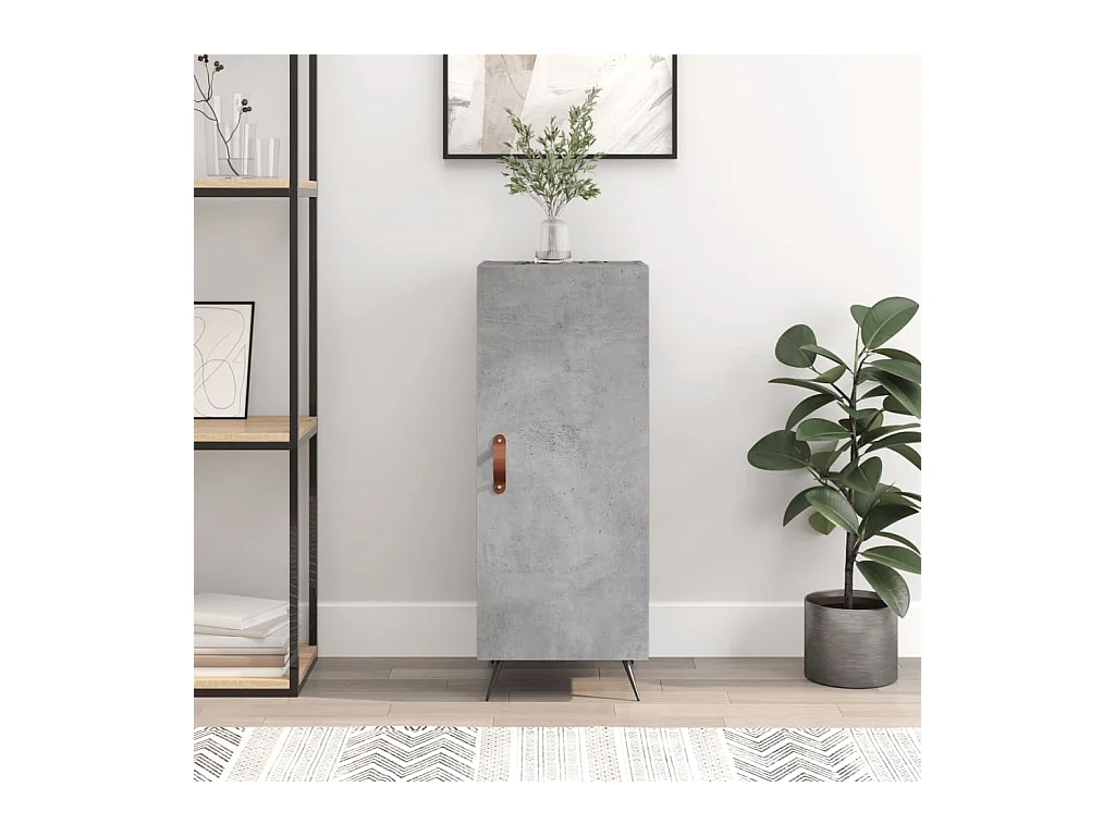 Buffet Gris béton 34,5x34x90 cm Bois d'ingénierie