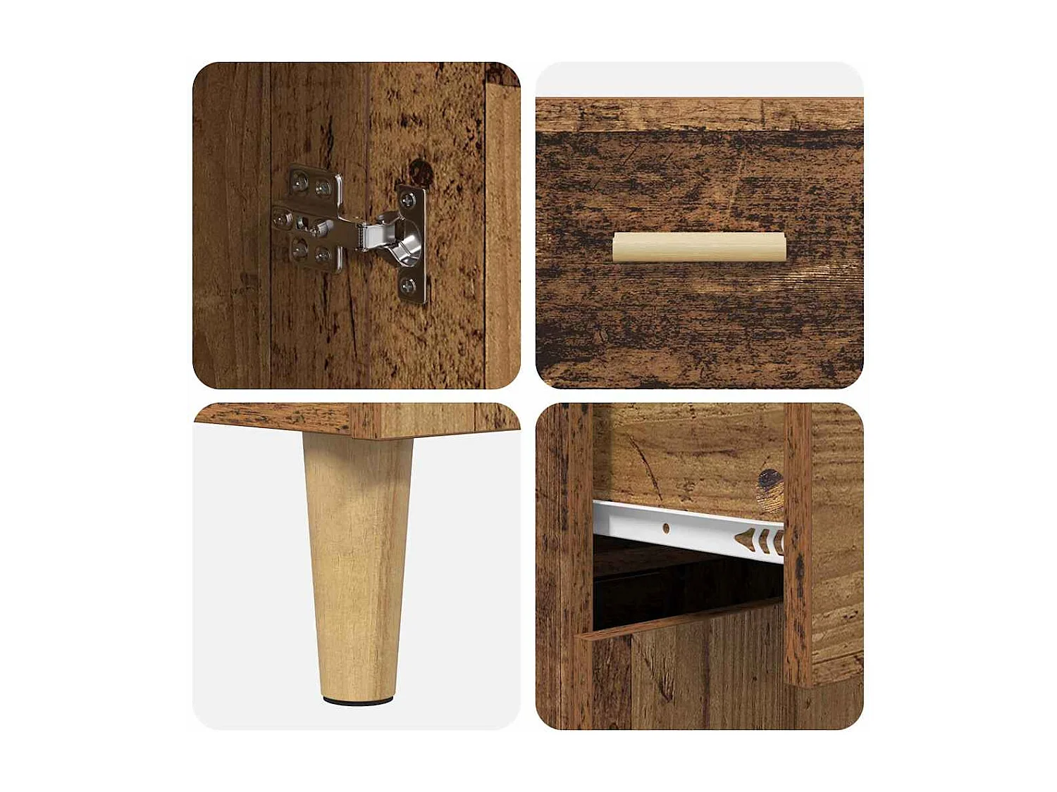 Dressoir Antiek hout 34 x 69,5 x 89 cm Bewerkt hout