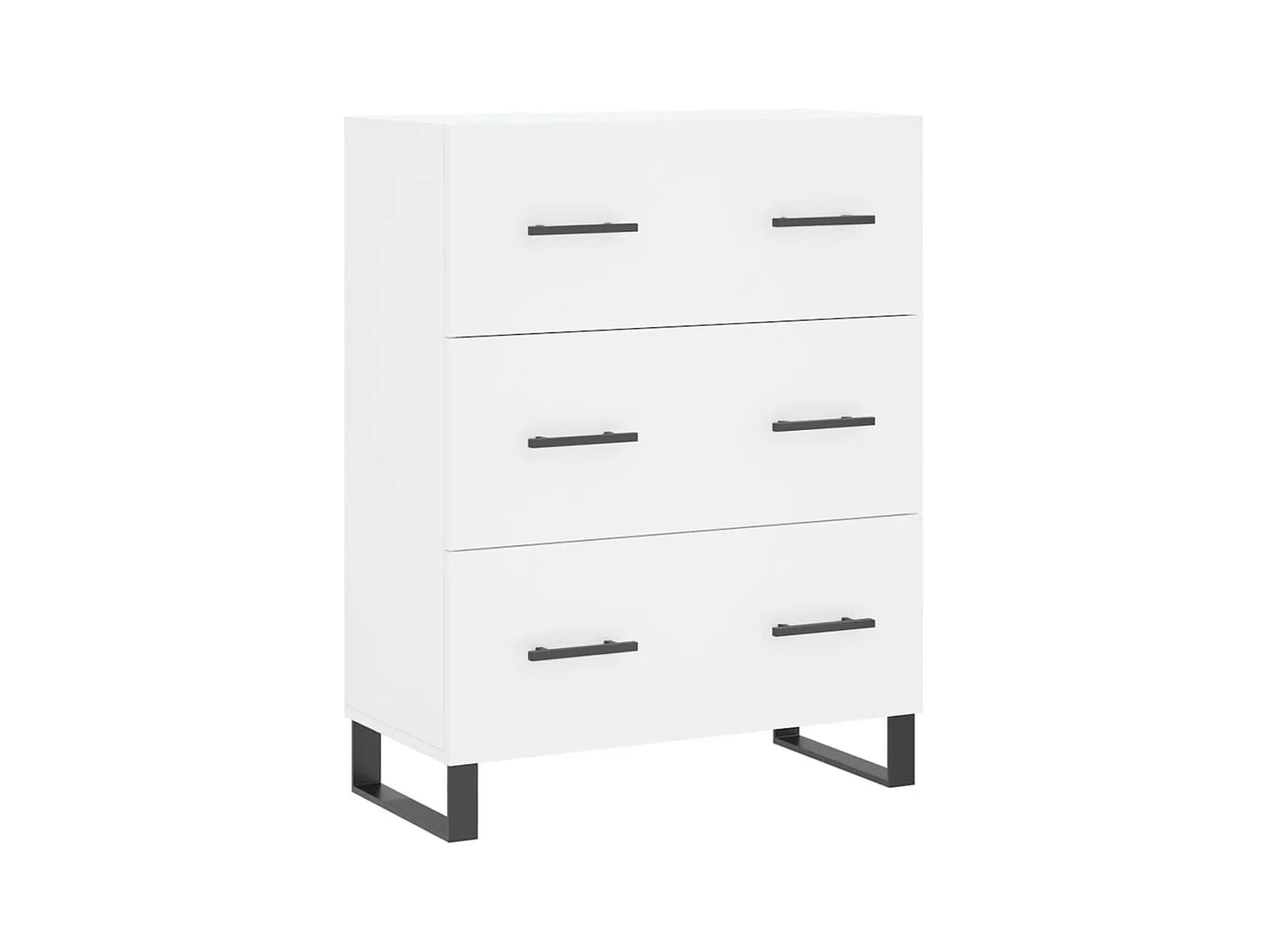 Buffet blanc 69,5x34x90 cm bois d'ingénierie