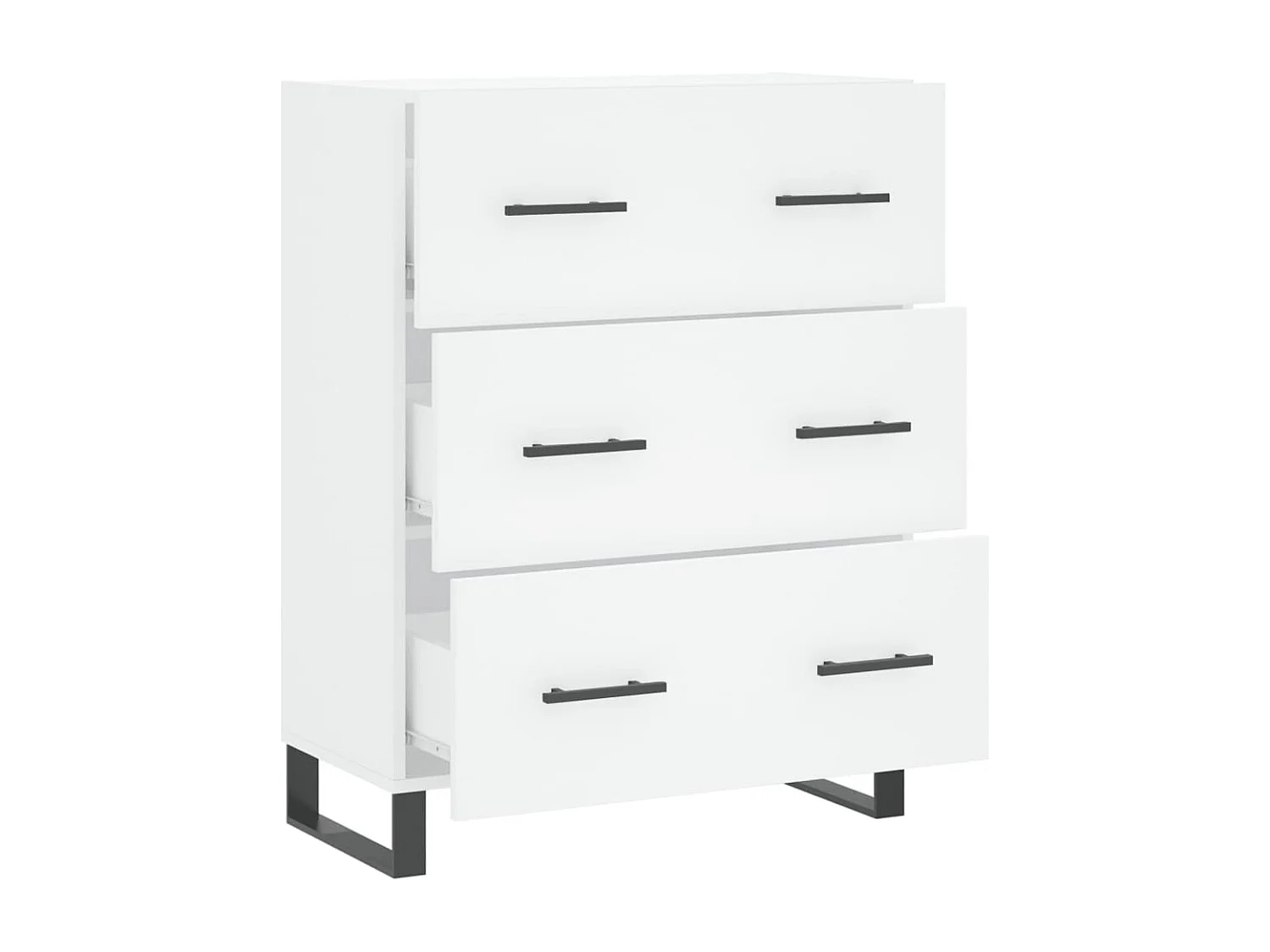 Buffet blanc 69,5x34x90 cm bois d'ingénierie