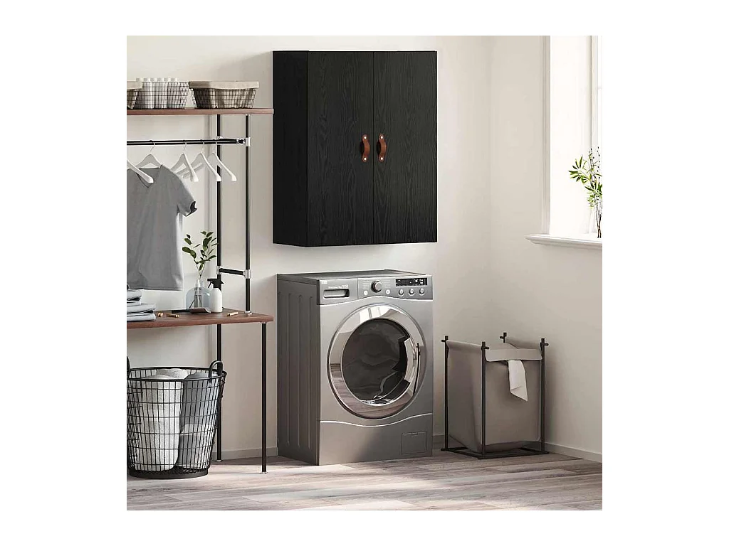 Pensile nero 69,5 x 34 x 90 cm Legno ingegnerizzato