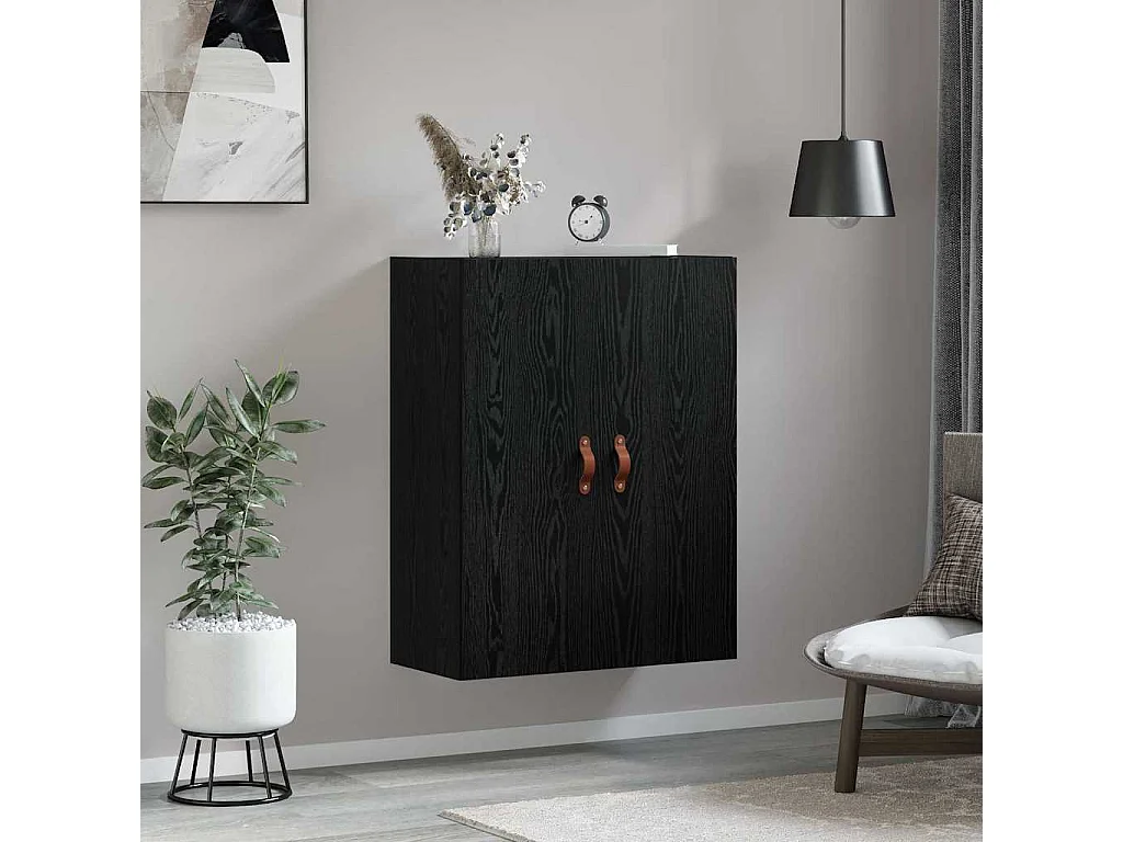 Pensile nero 69,5 x 34 x 90 cm Legno ingegnerizzato