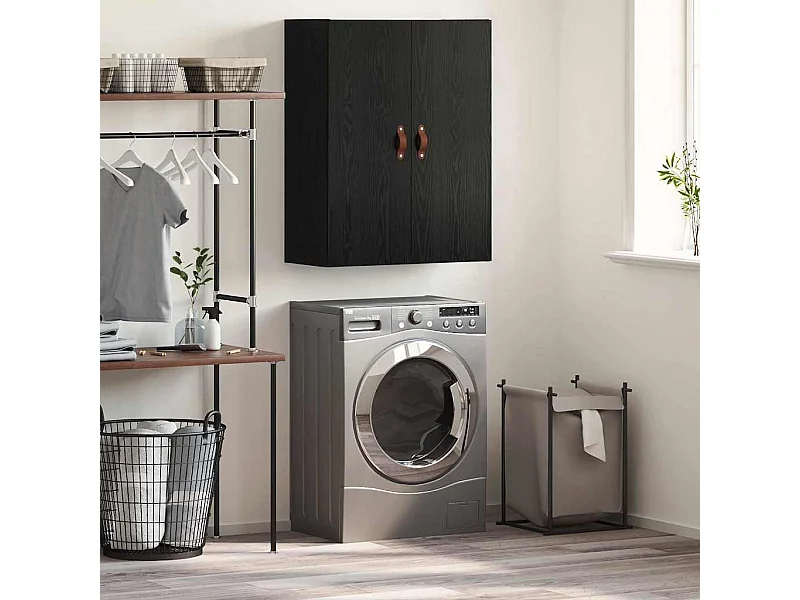 Pensile nero 69,5 x 34 x 90 cm Legno ingegnerizzato