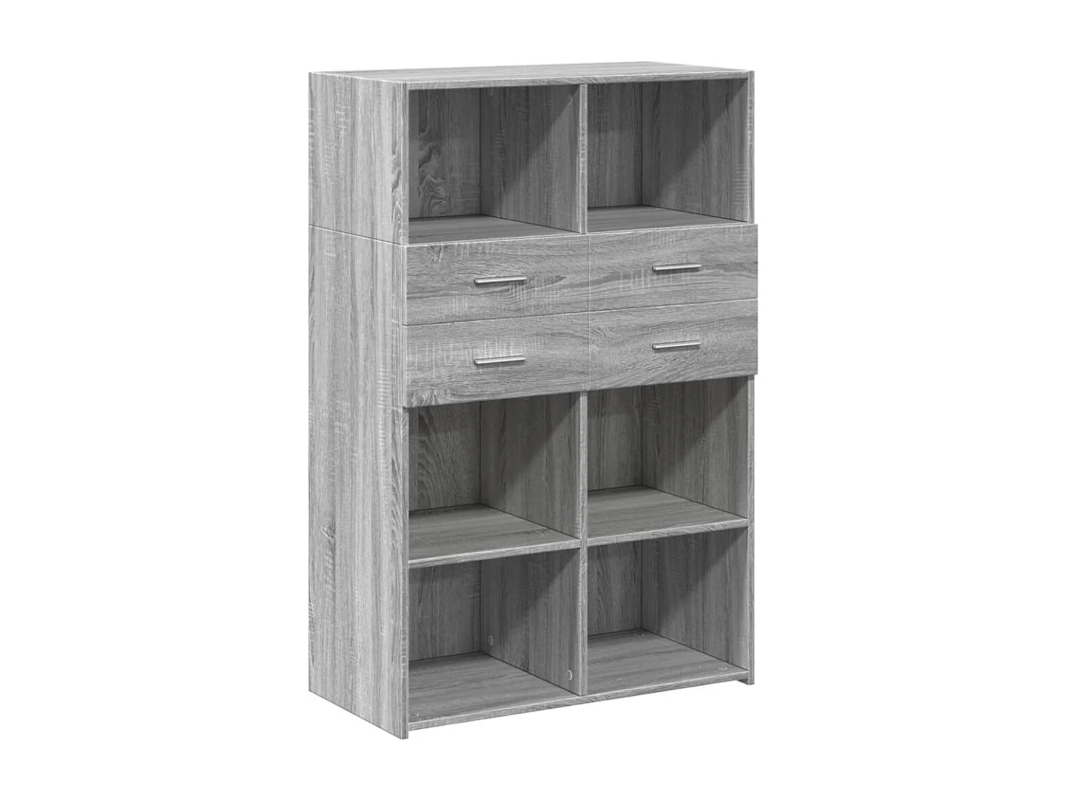 Buffet haut sonoma gris 80x42,5x124 cm bois d'ingénierie