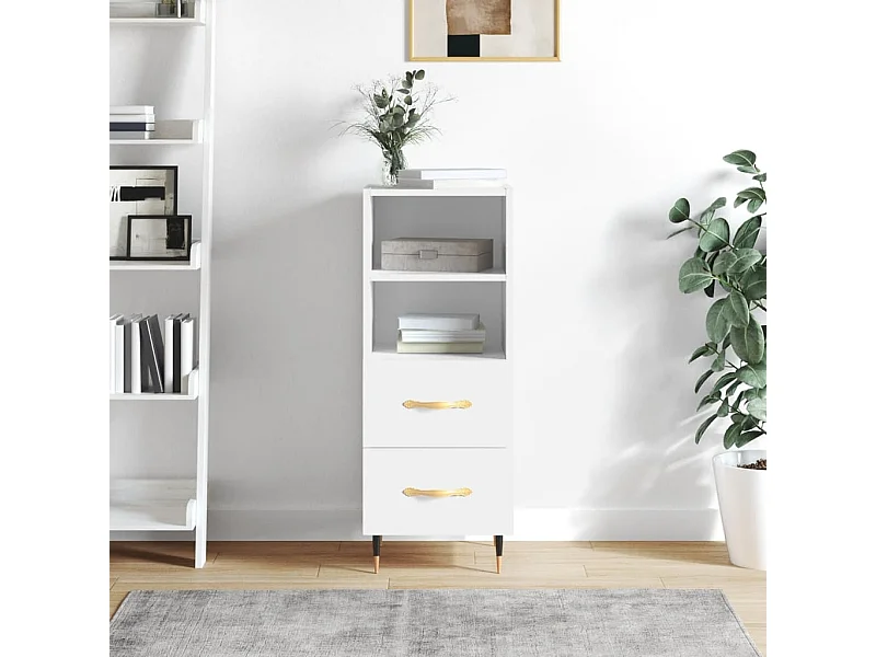 Buffet blanc 34,5x34x90 cm bois d'ingénierie