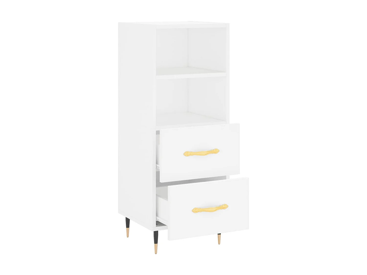 Credenza bianca 34,5x34x90 cm in legno ingegnerizzato