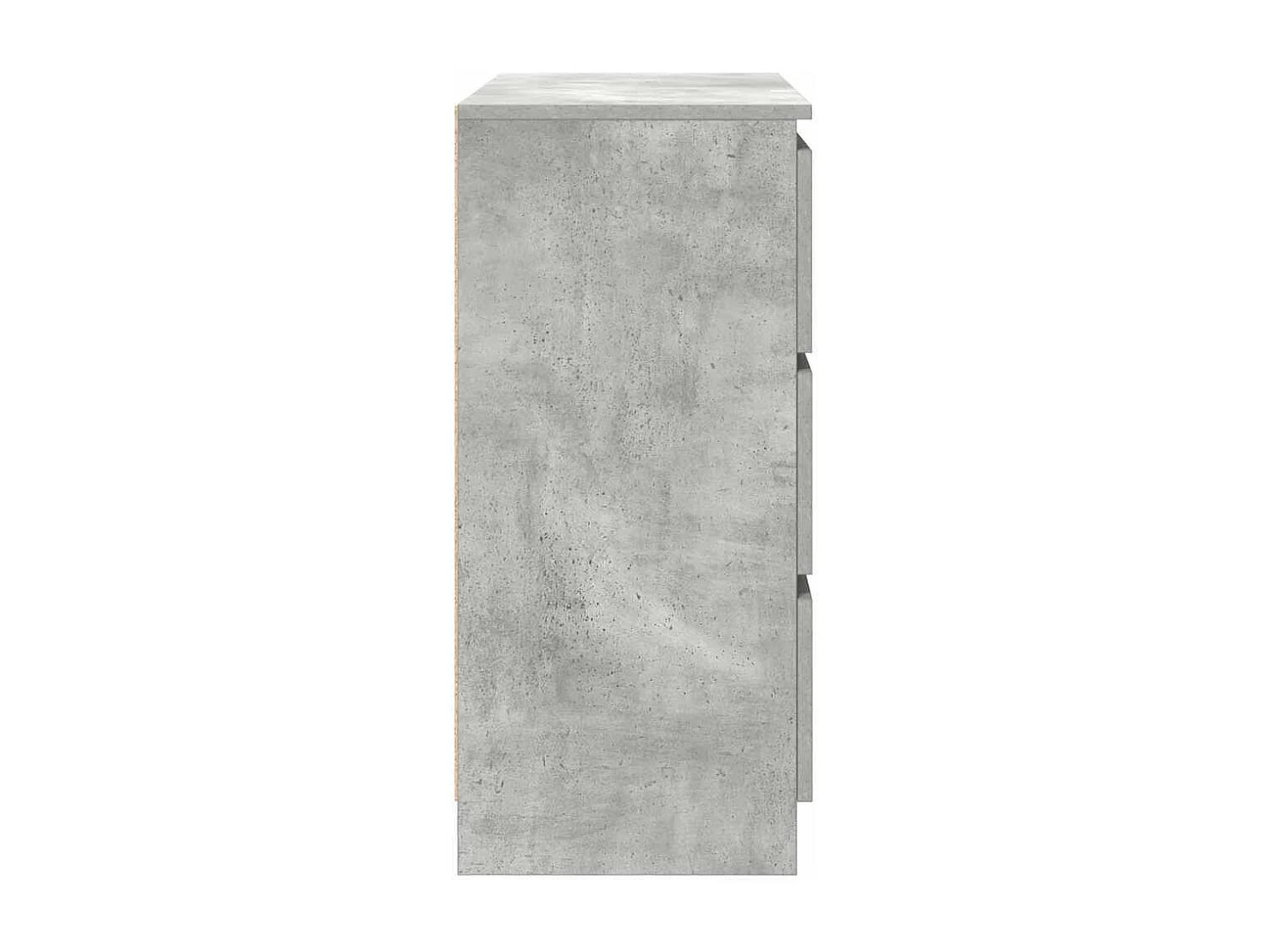 Aparador gris hormigón 80x35x76 cm madera de ingeniería