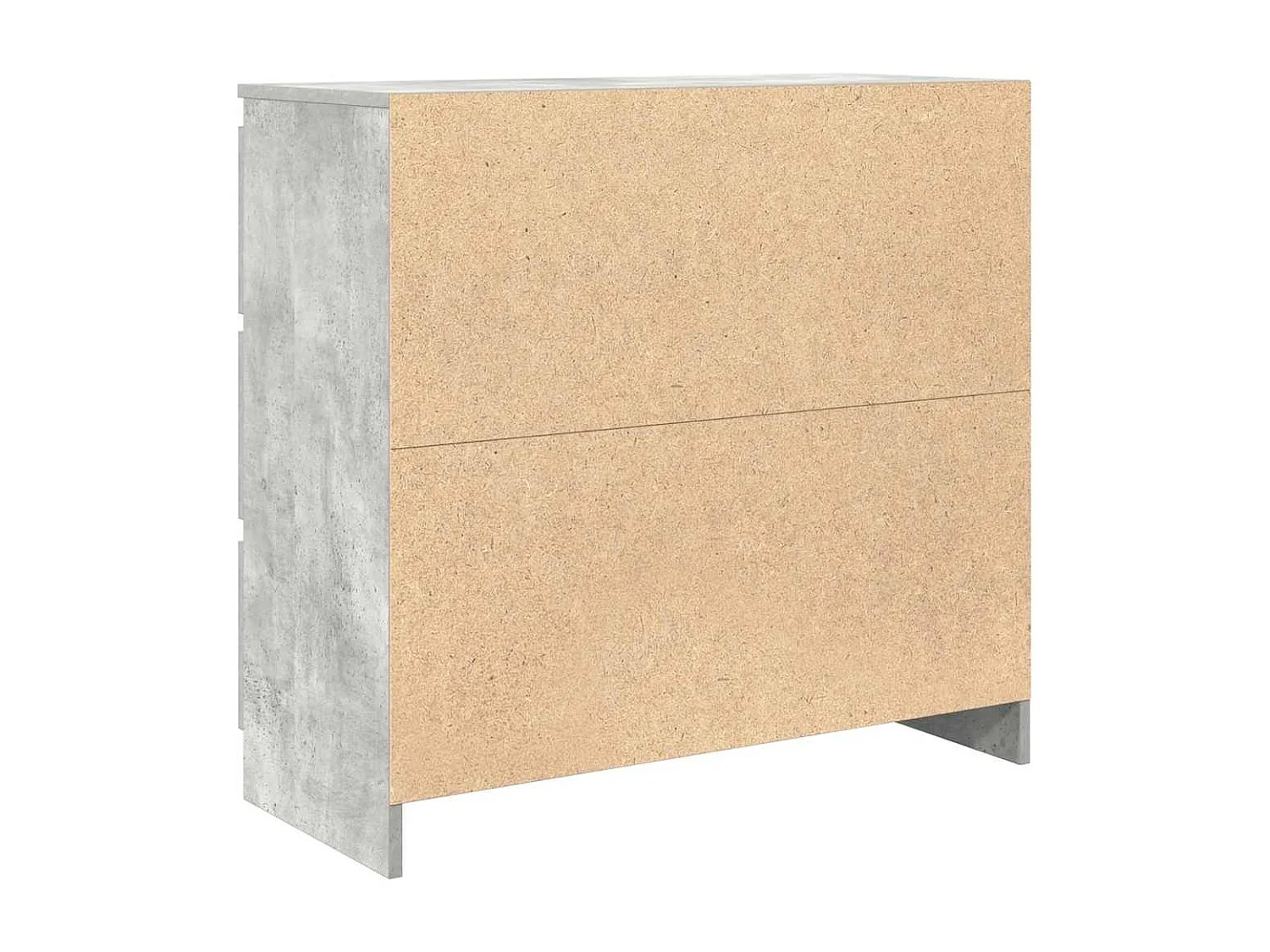 Aparador gris hormigón 80x35x76 cm madera de ingeniería