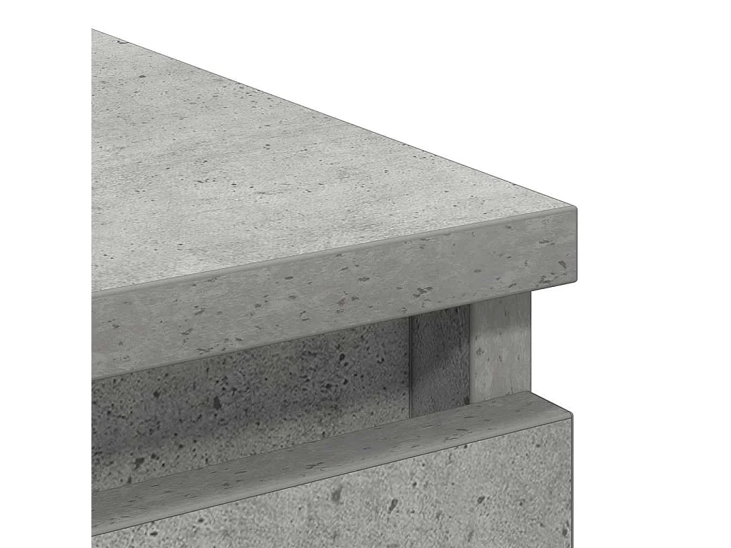 Aparador gris hormigón 80x35x76 cm madera de ingeniería