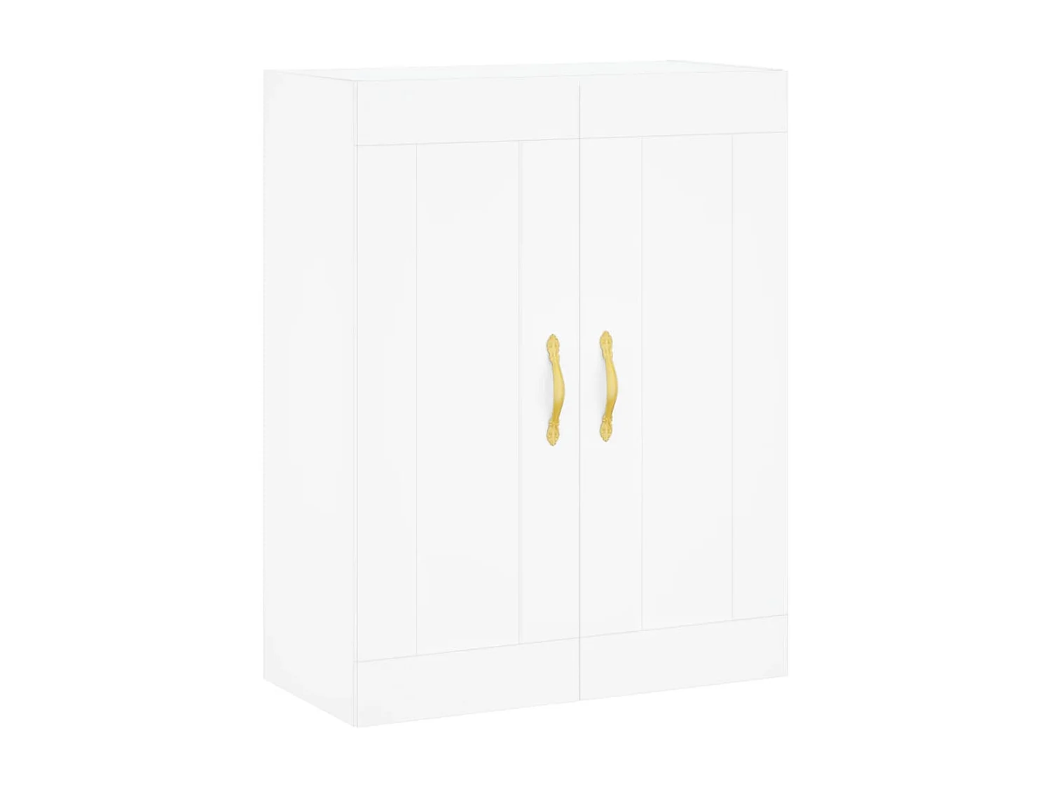 Credenza alta bianca 69,5x34x180 cm Legno ingegnerizzato