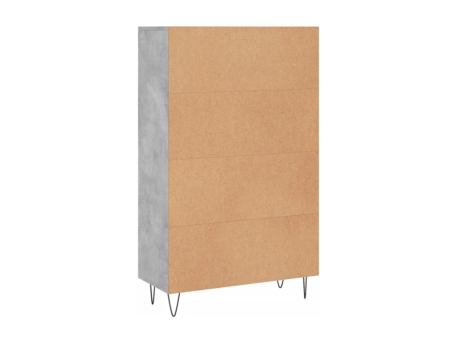 Credenza alta grigio cemento 69,5x31x115 cm in legno ingegnerizzato