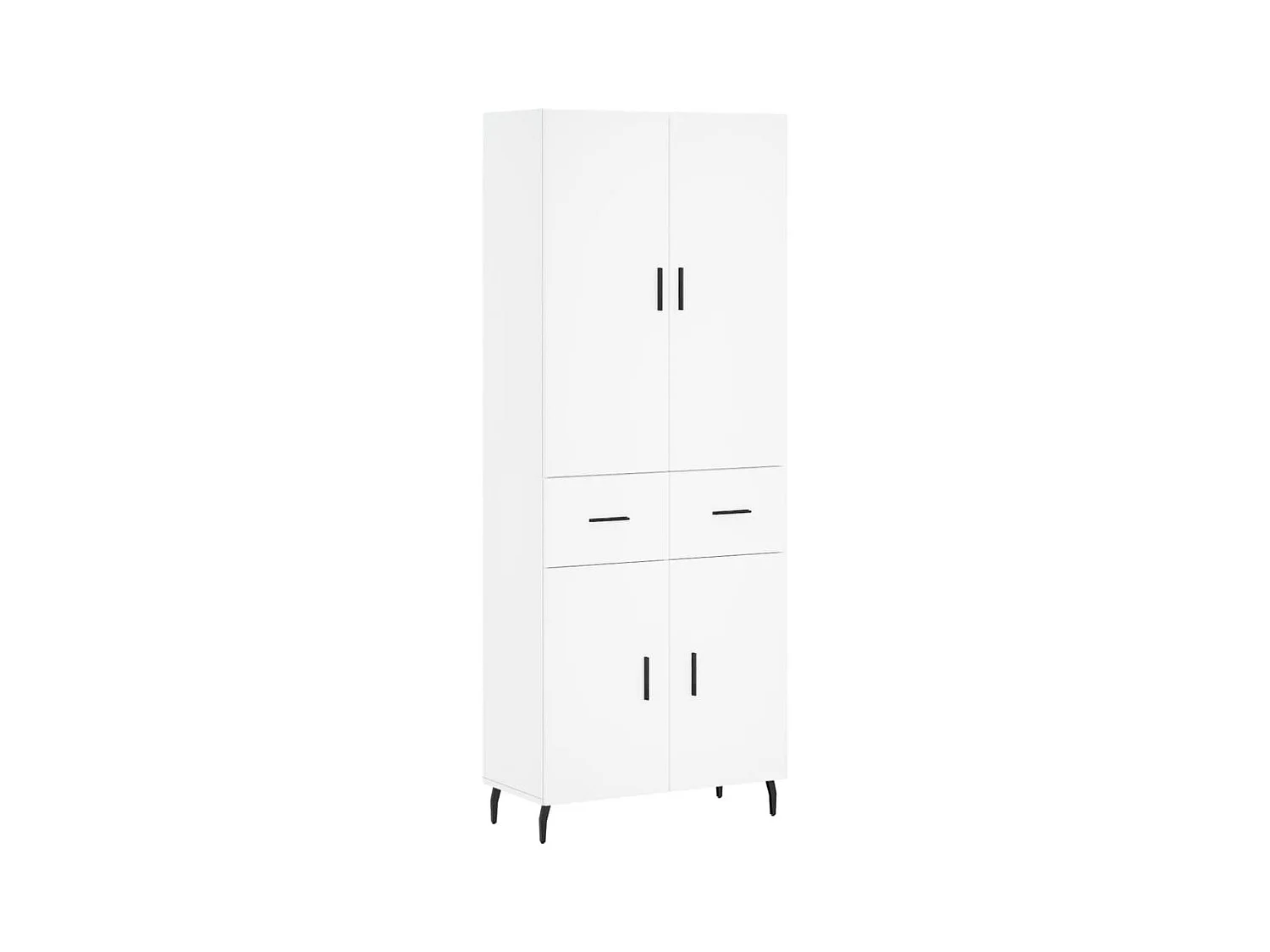 Buffet haut Blanc 69,5x34x180 cm Bois d'ingénierie