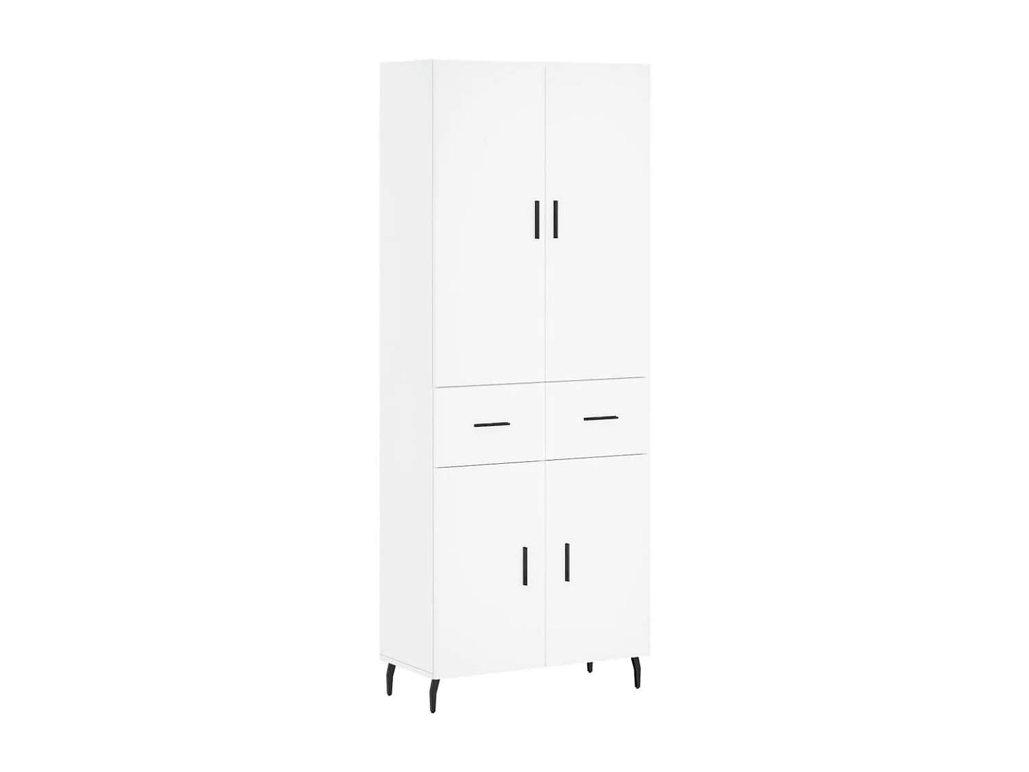 Buffet haut Blanc 69,5x34x180 cm Bois d'ingénierie