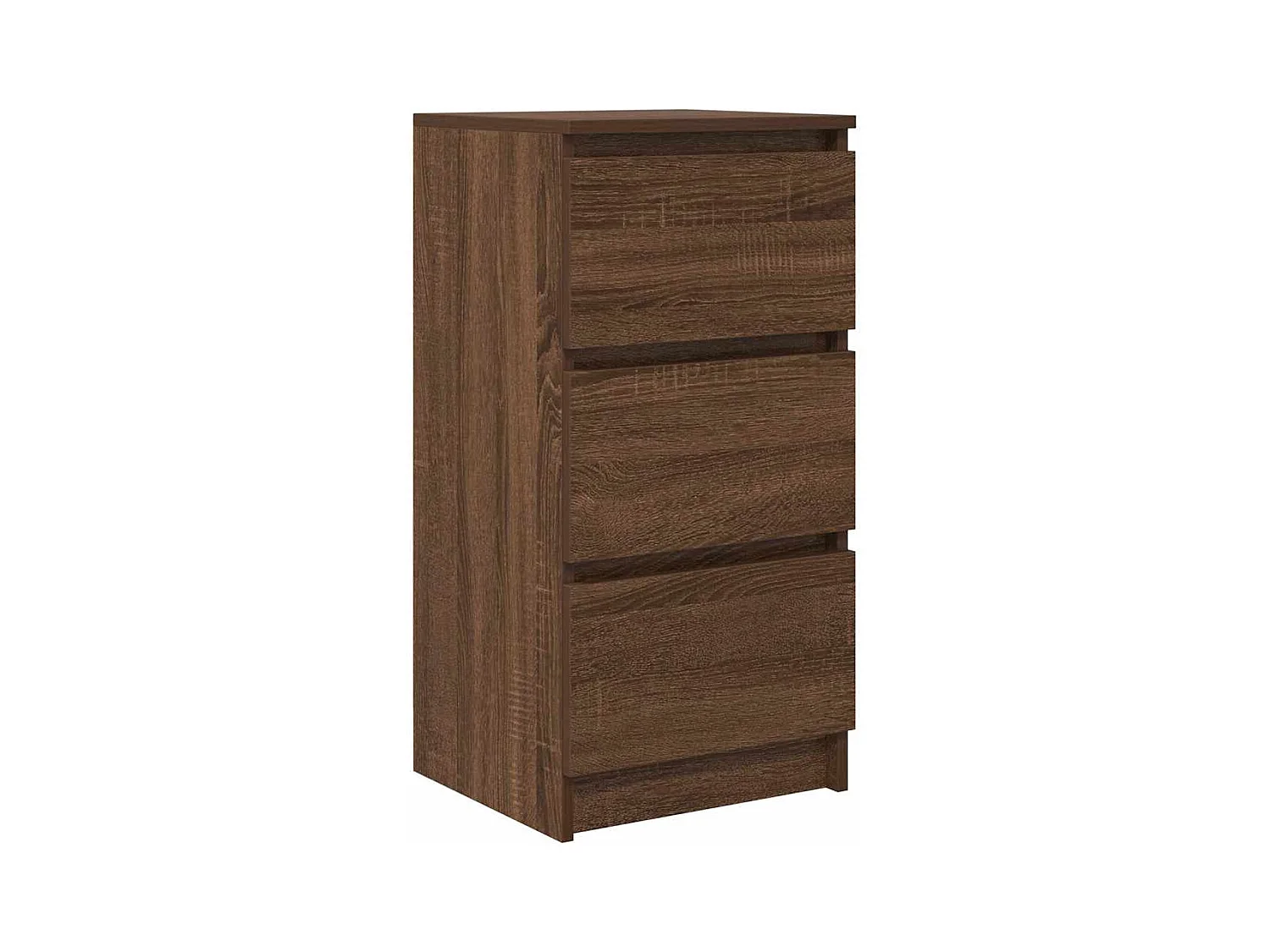 Bruin eiken dressoir 37,5x35x76 cm bewerkt hout
