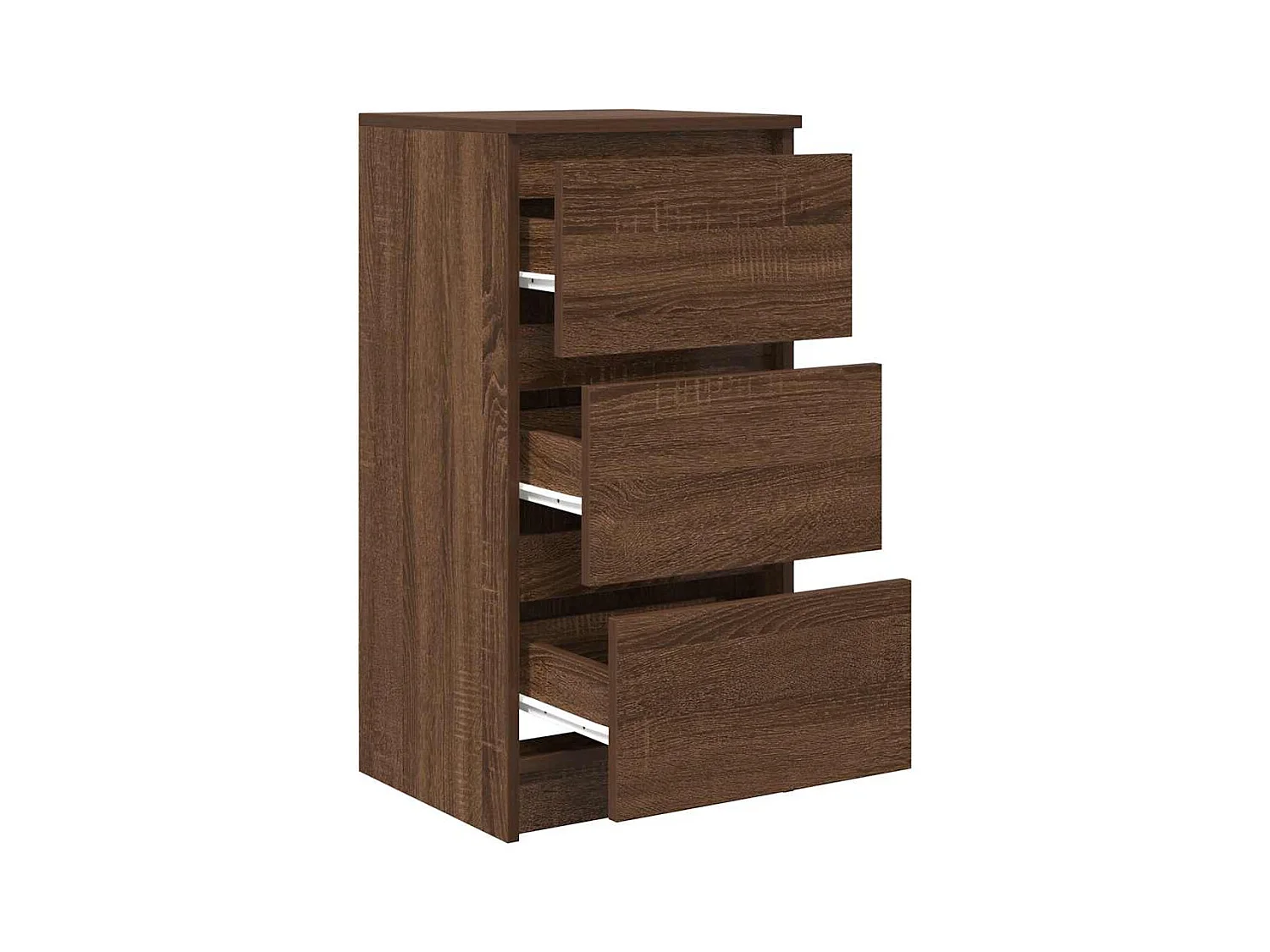 Bruin eiken dressoir 37,5x35x76 cm bewerkt hout