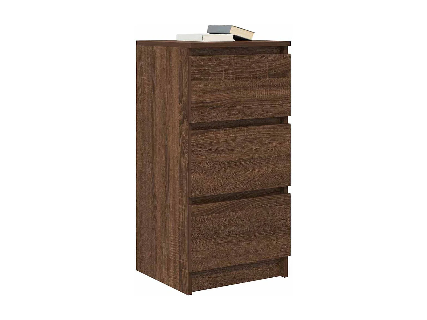 Buffet chêne marron 37,5x35x76 cm bois d'ingénierie