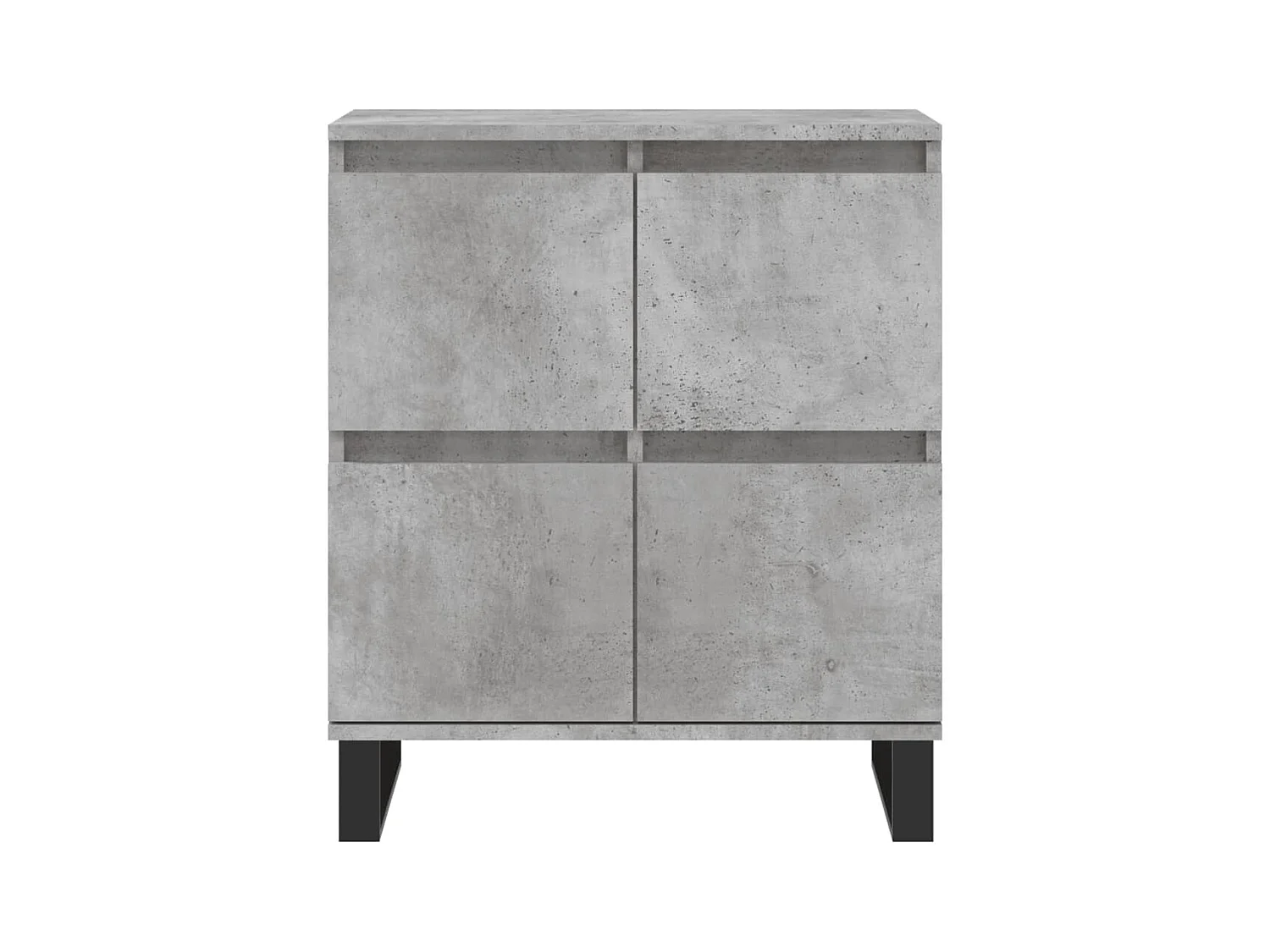 Buffets 2 pcs gris béton bois d'ingénierie