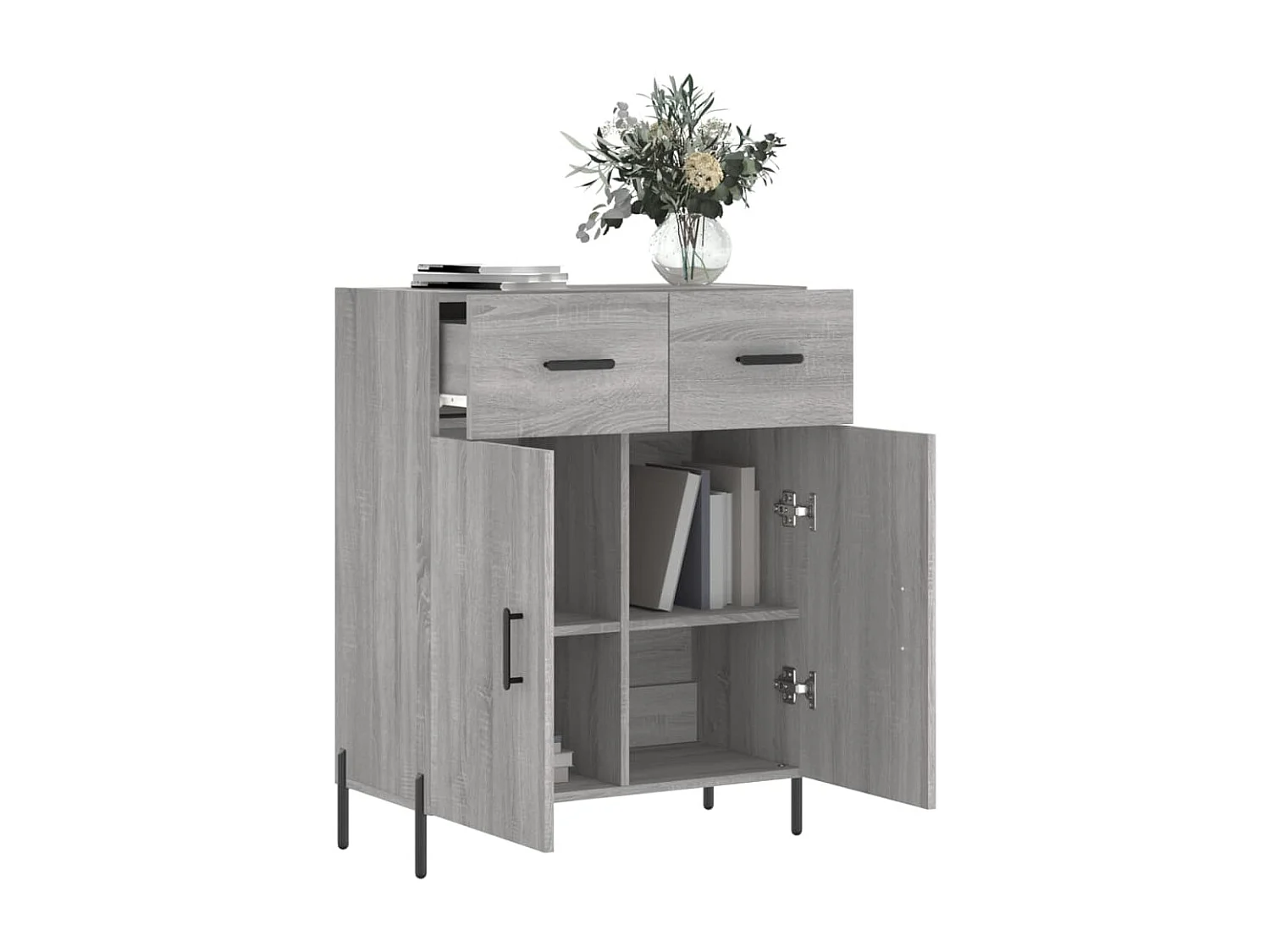 Buffet sonoma gris 69,5x34x90 cm bois d'ingénierie