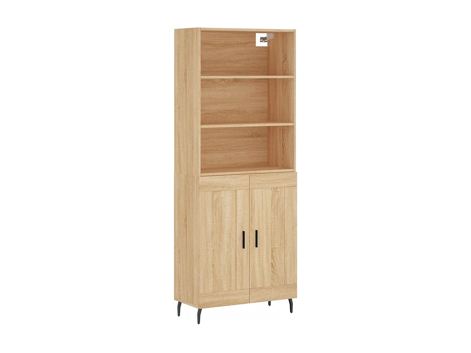 Credenza alta in rovere Sonoma 69,5x34x180 cm Legno ingegnerizzato