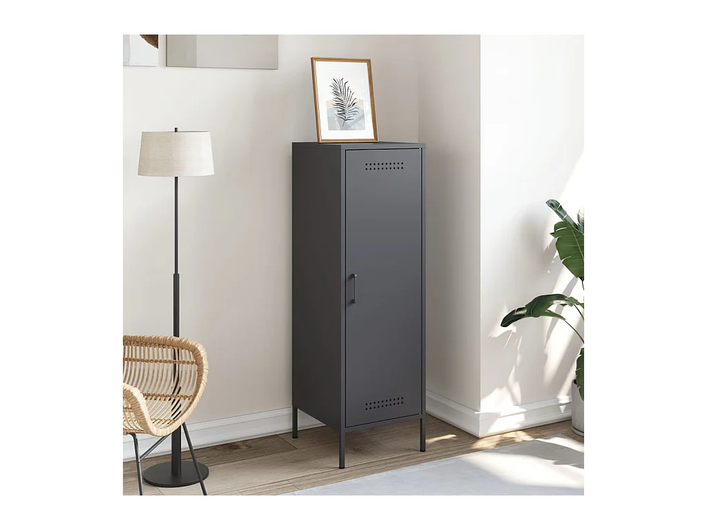 Buffet haut anthracite 36x39x113 cm acier