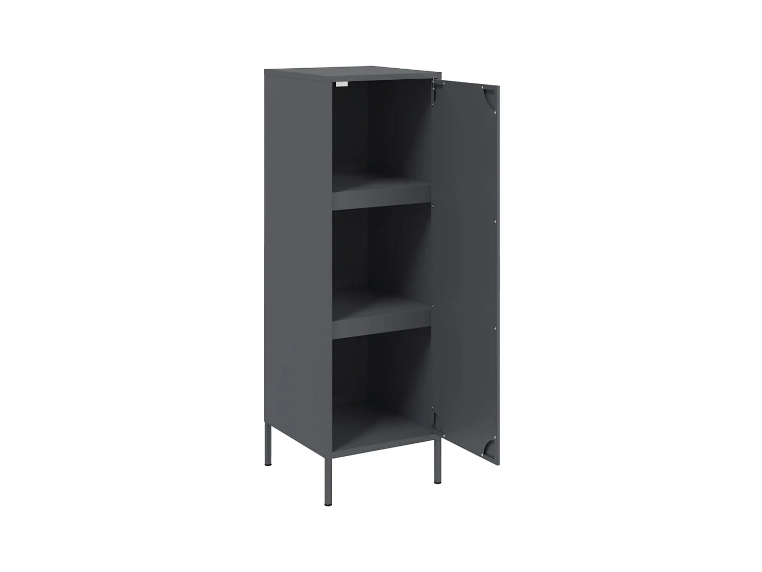 Buffet haut anthracite 36x39x113 cm acier