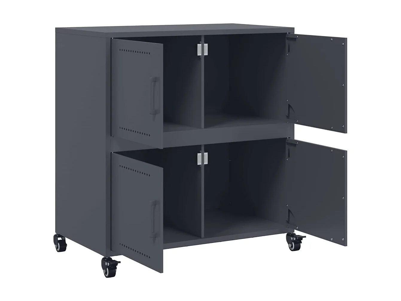 Buffet anthracite 68x39x72 cm acier