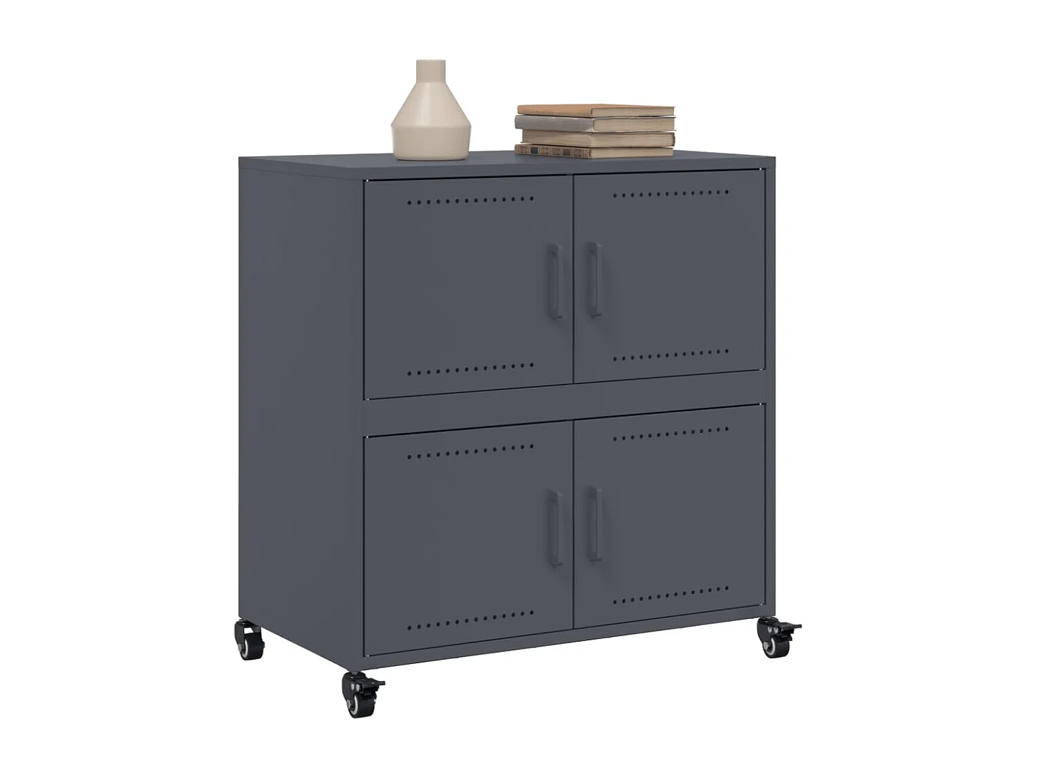 Buffet anthracite 68x39x72 cm acier