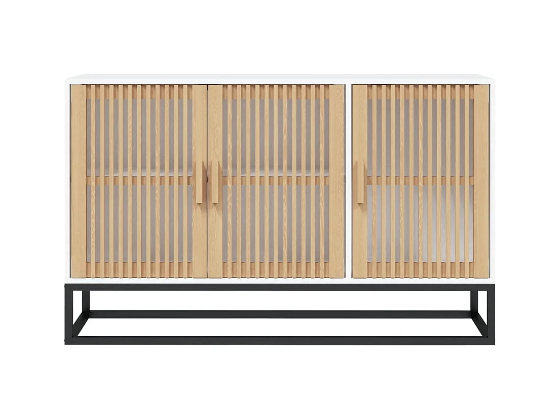 Buffet blanc 105x30x65 cm bois d'ingénierie