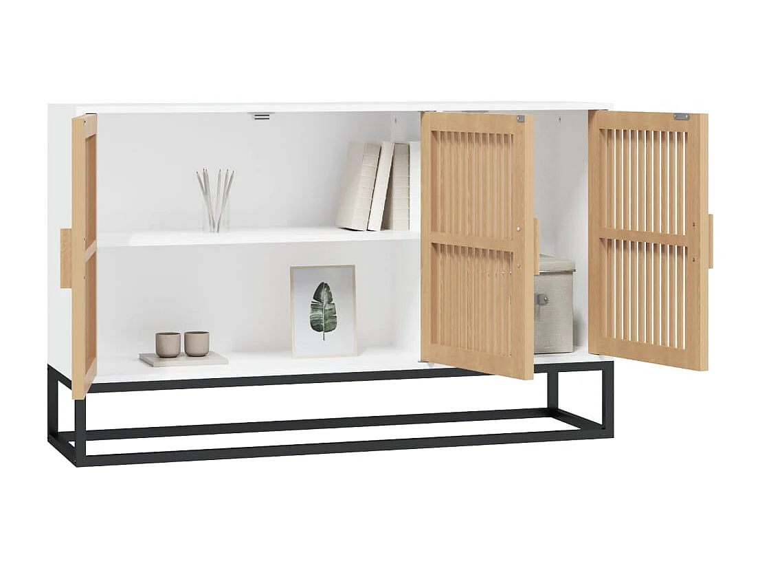 Buffet blanc 105x30x65 cm bois d'ingénierie