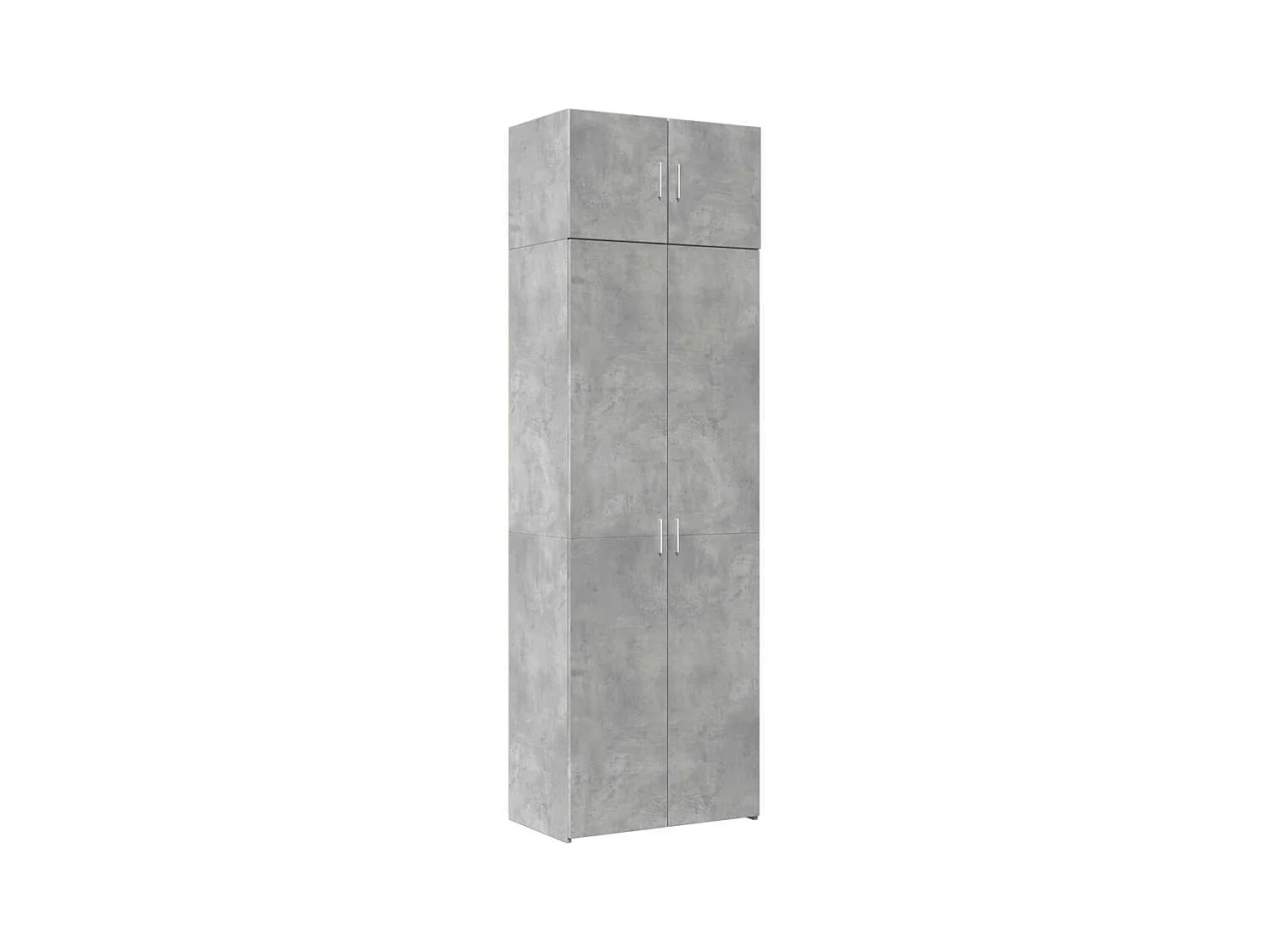 Armoire de rangement gris béton 70x42,5x225cm bois d'ingénierie