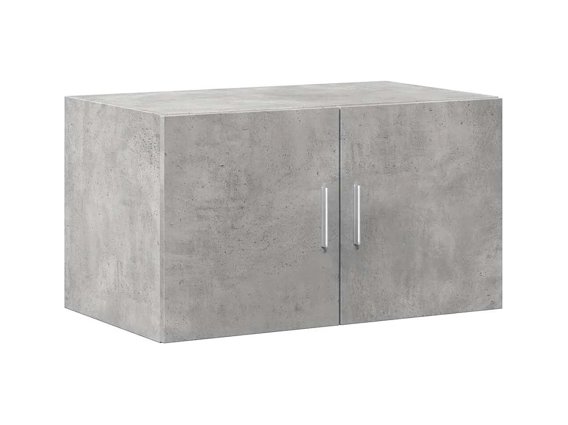 Armoire de rangement gris béton 70x42,5x225cm bois d'ingénierie