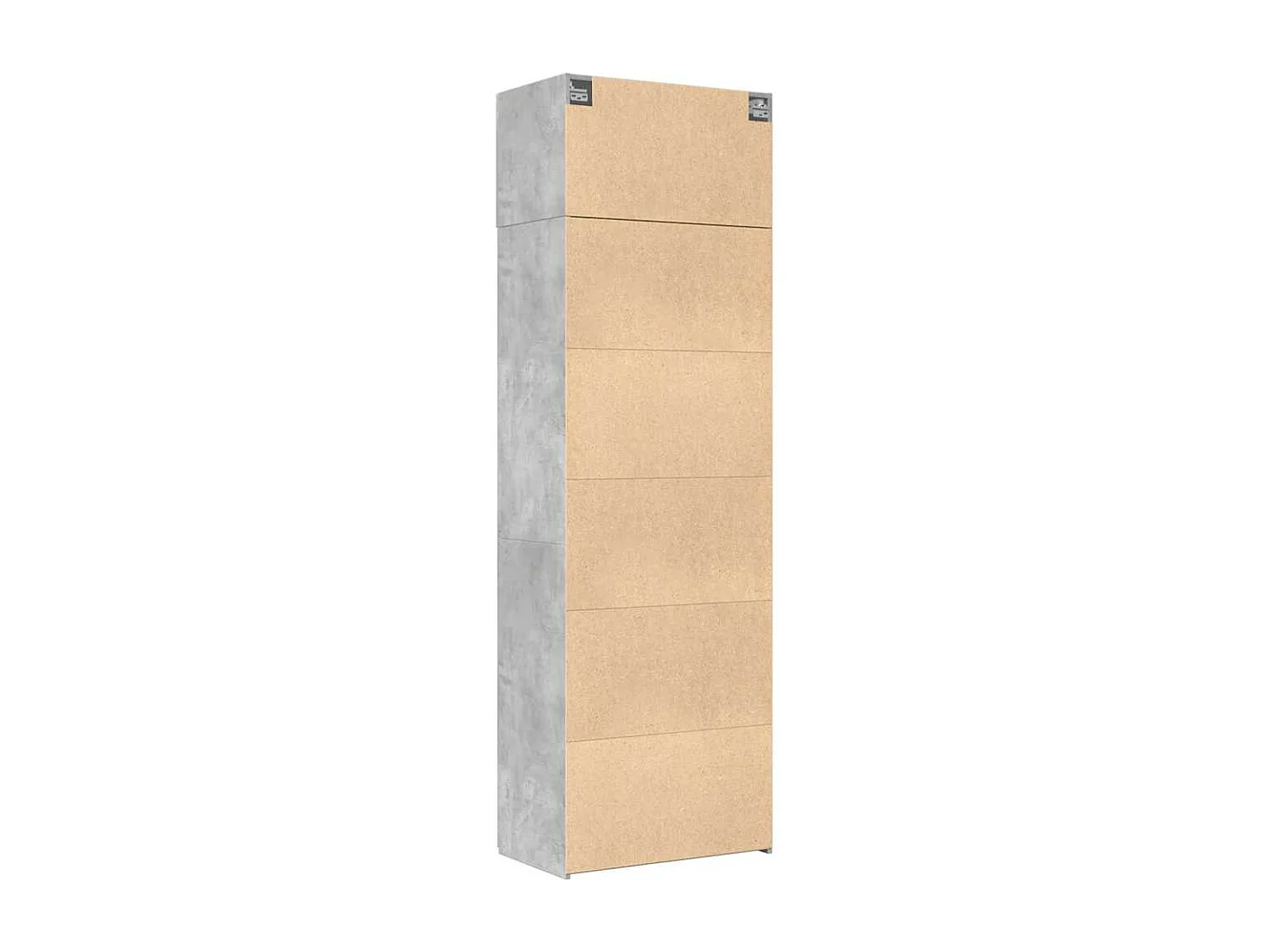 Armoire de rangement gris béton 70x42,5x225cm bois d'ingénierie