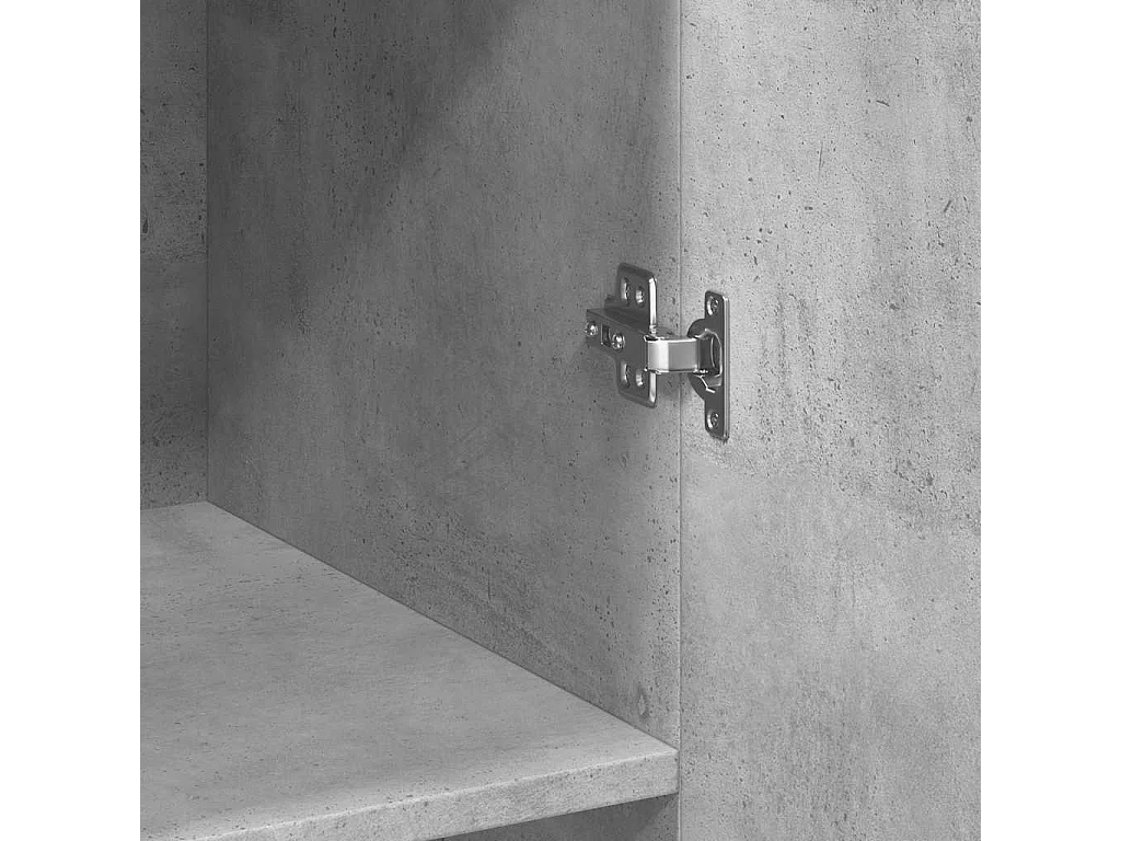 Armoire de rangement gris béton 70x42,5x225cm bois d'ingénierie