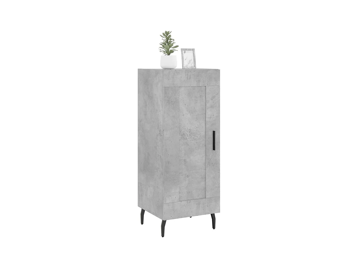 Buffet Gris béton 34,5x34x90 cm Bois d'ingénierie