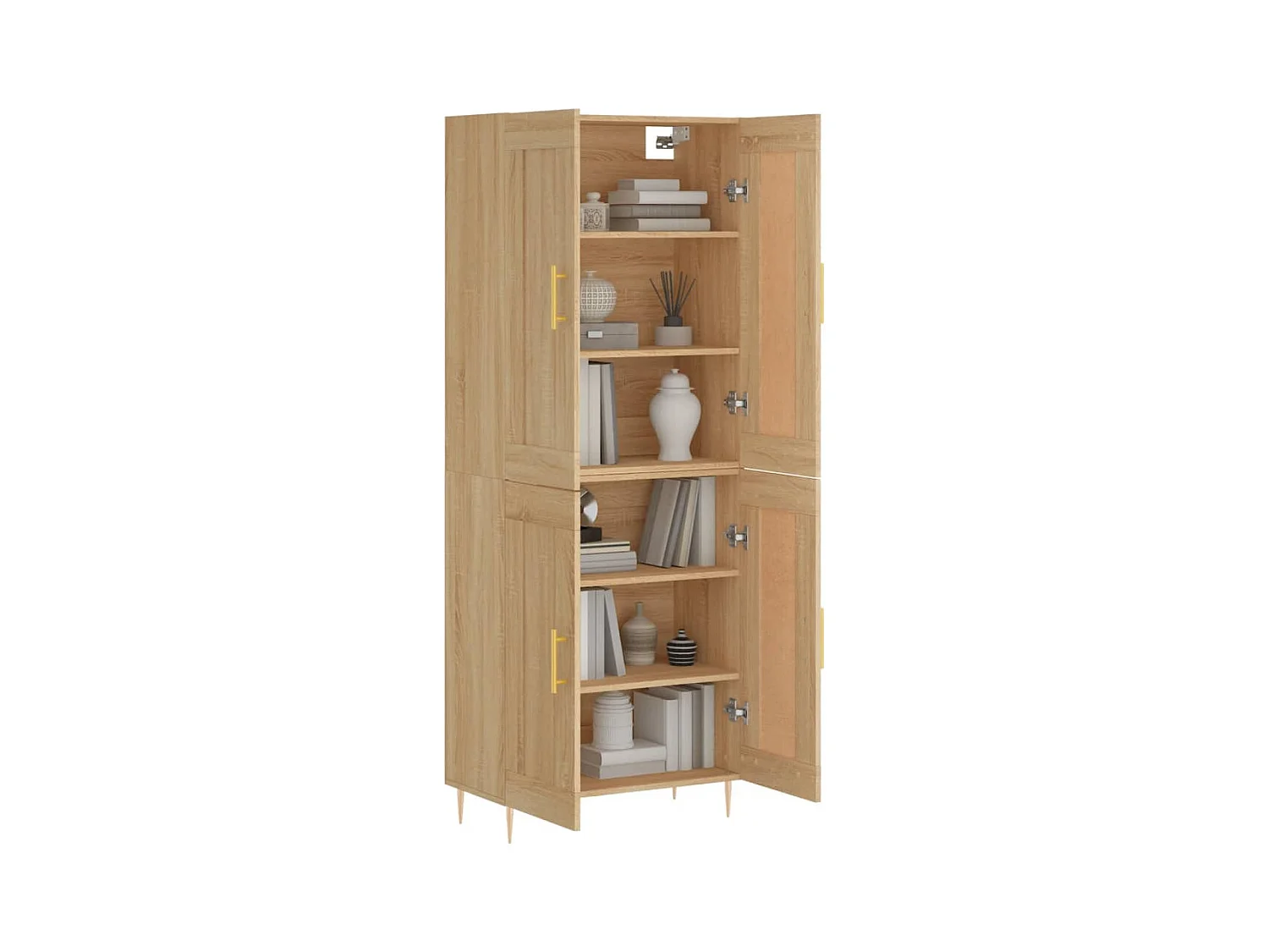 Buffet haut Chêne sonoma 69,5x34x180 cm Bois d'ingénierie