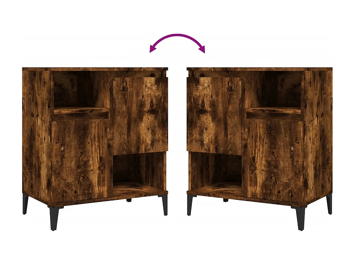 Sideboard aus geräucherter Eiche, 60 x 35 x 70 cm, Holzwerkstoff