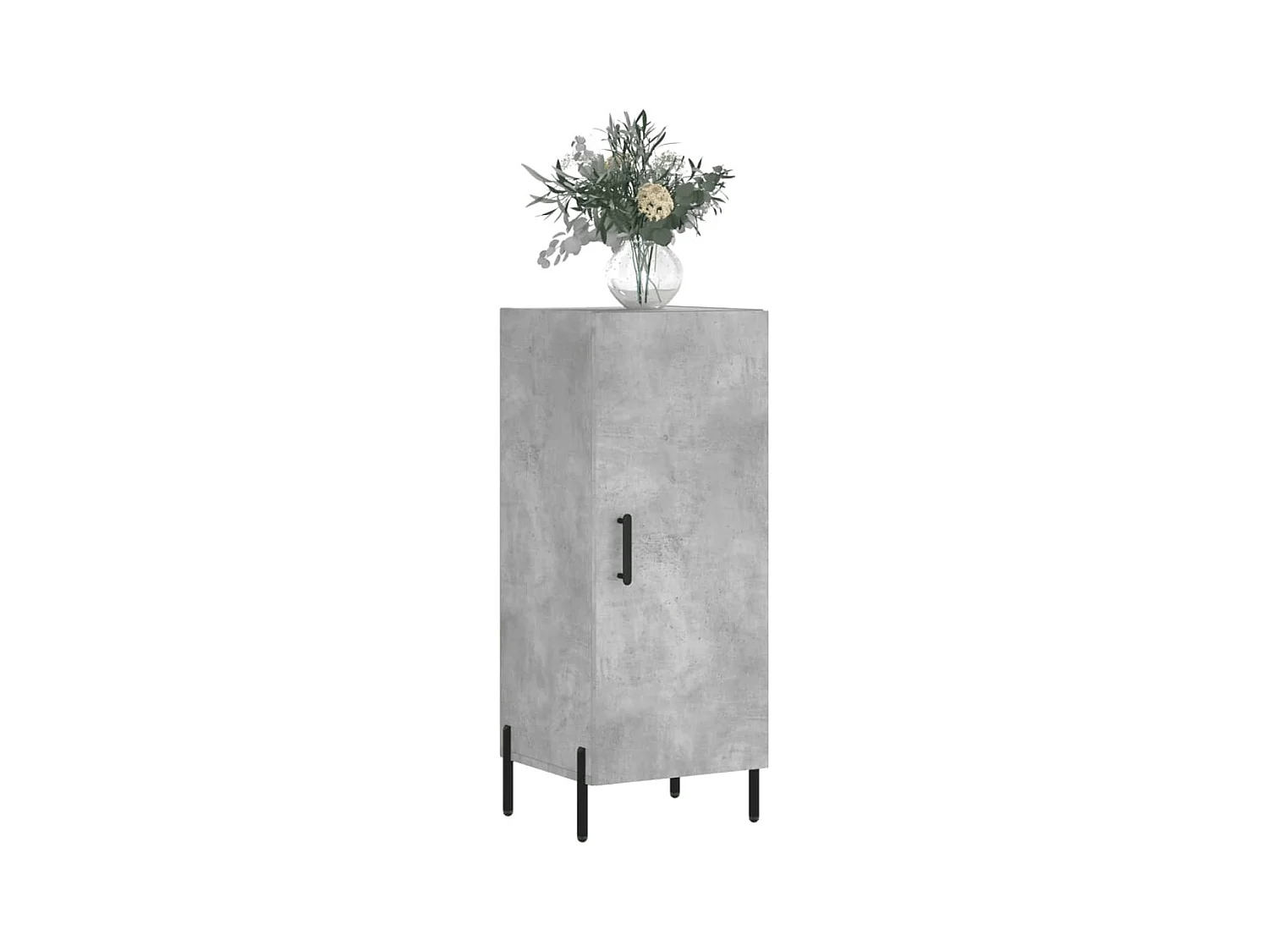 Buffet Gris béton 34,5x34x90 cm Bois d'ingénierie
