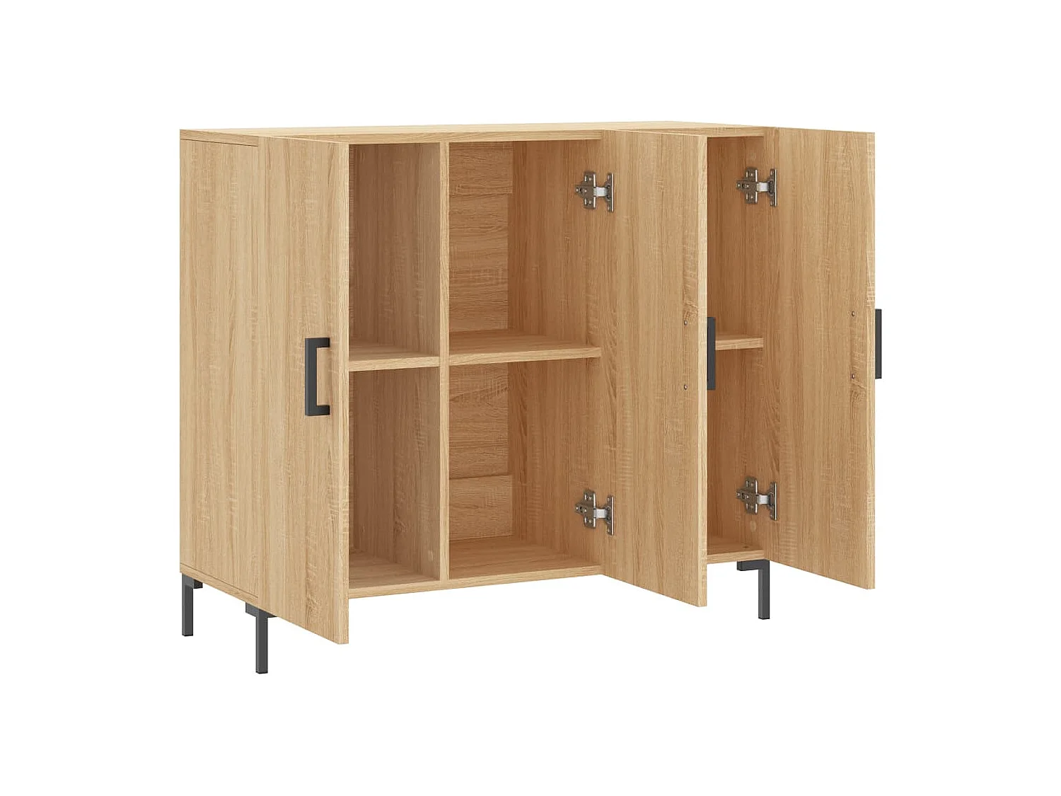 Buffet chêne sonoma 90x34x80 cm bois d'ingénierie
