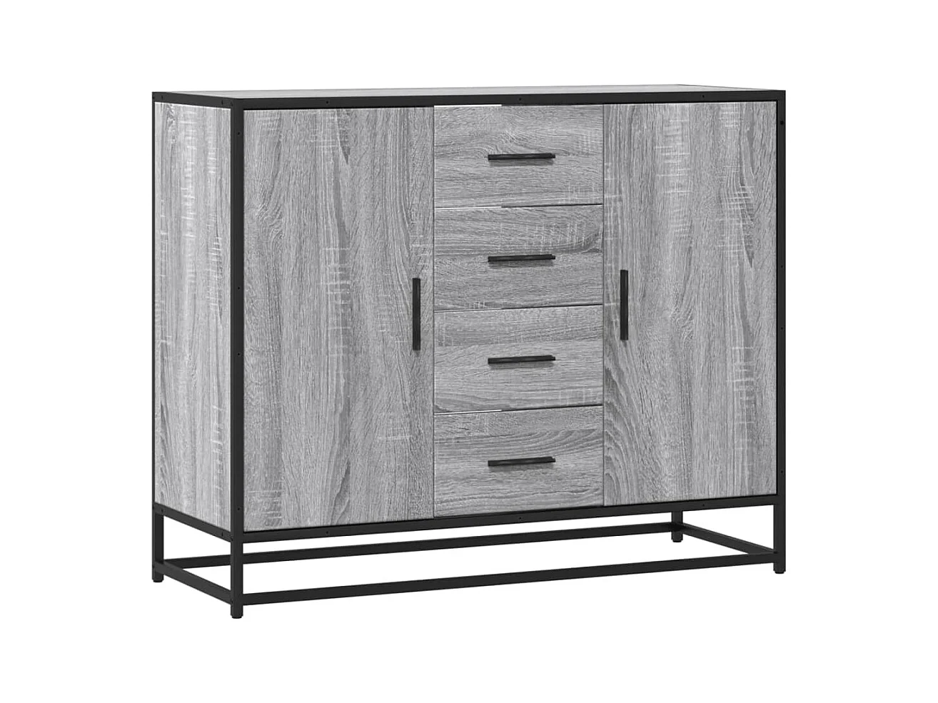 Buffet sonoma gris 92x35x76 cm bois d'ingénierie